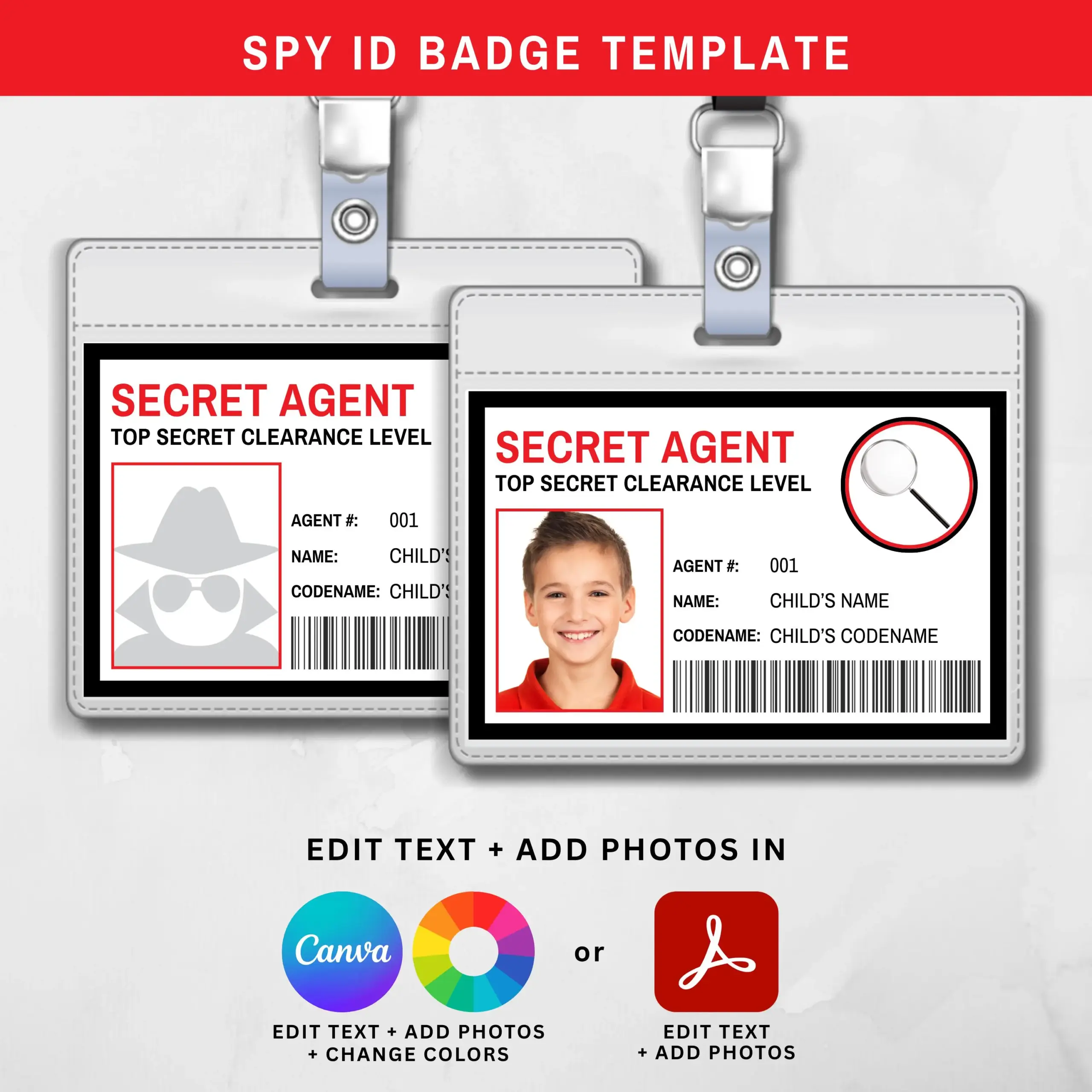 Printable Spy Tags