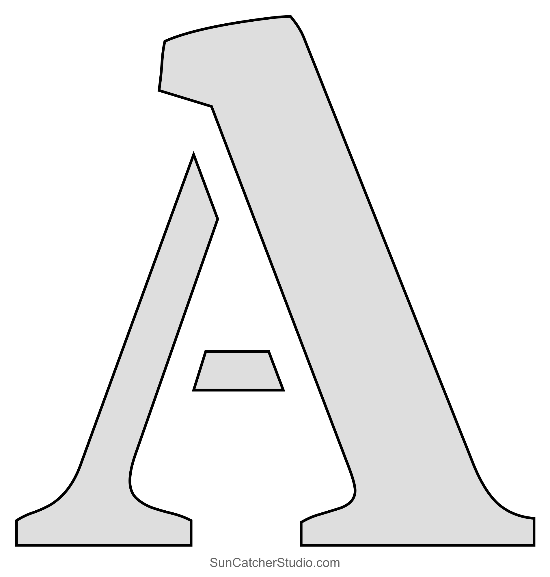 free printable block letters stencils
