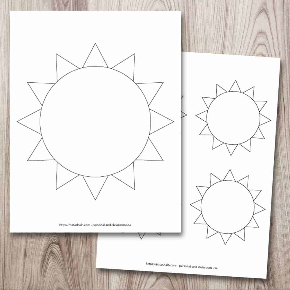 Printable Sun Template