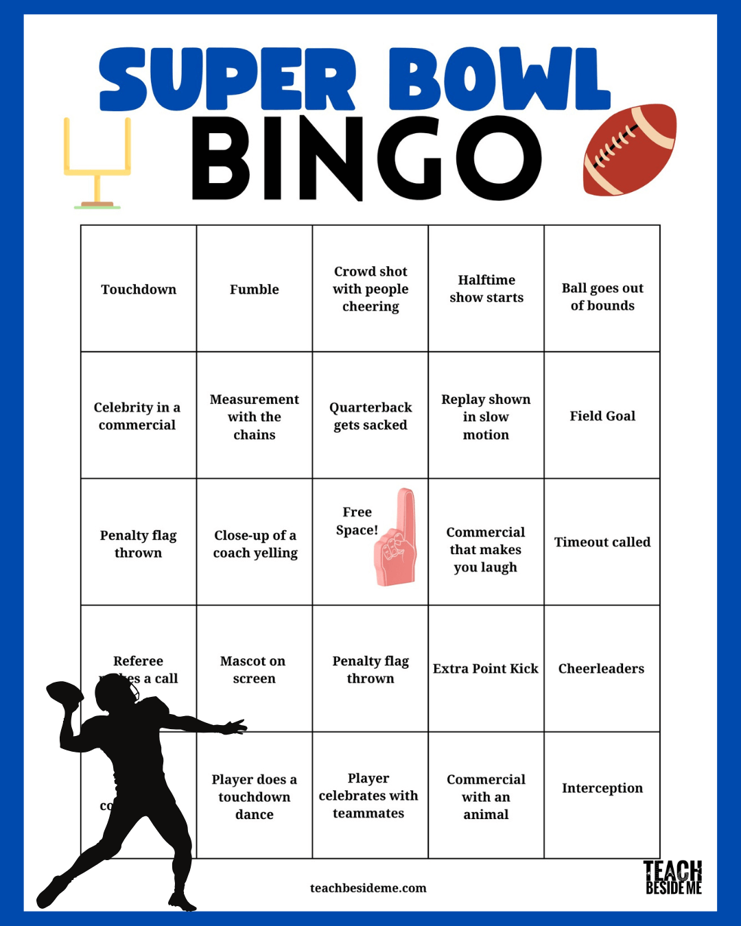 super bowl bingo printable 2026 super bowl bingo printable 2026