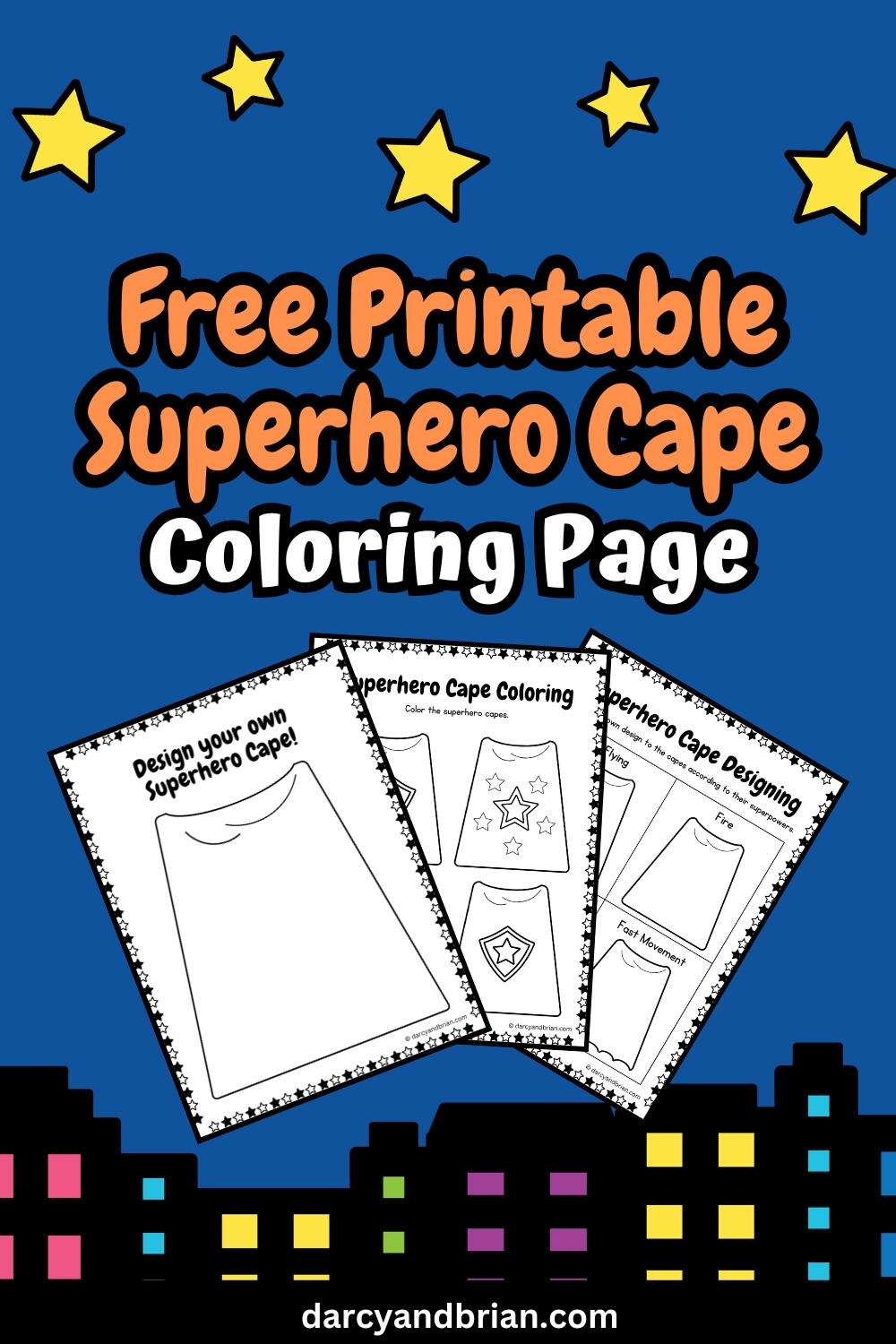 Printable Superhero Cape Coloring Page 165359