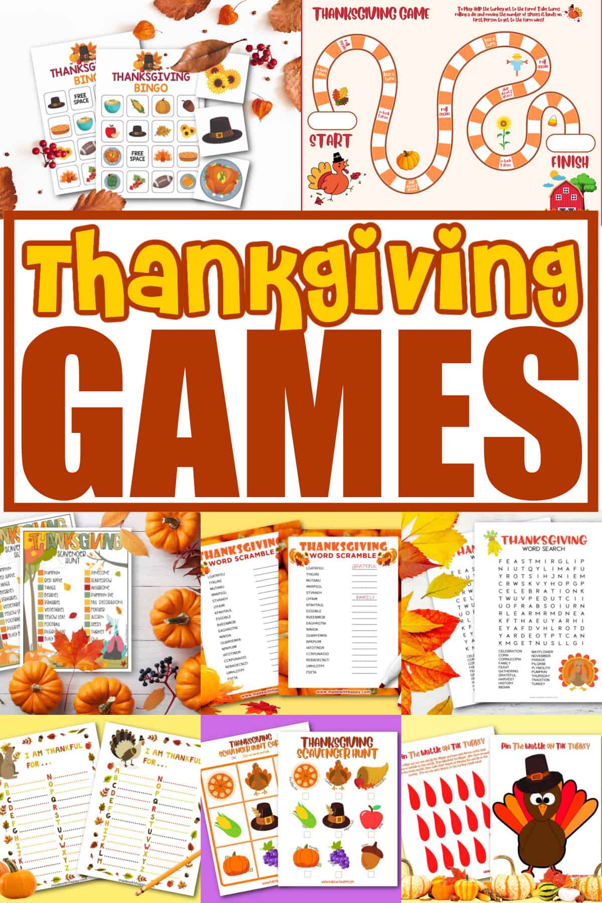 Printable Thanksgiving Games