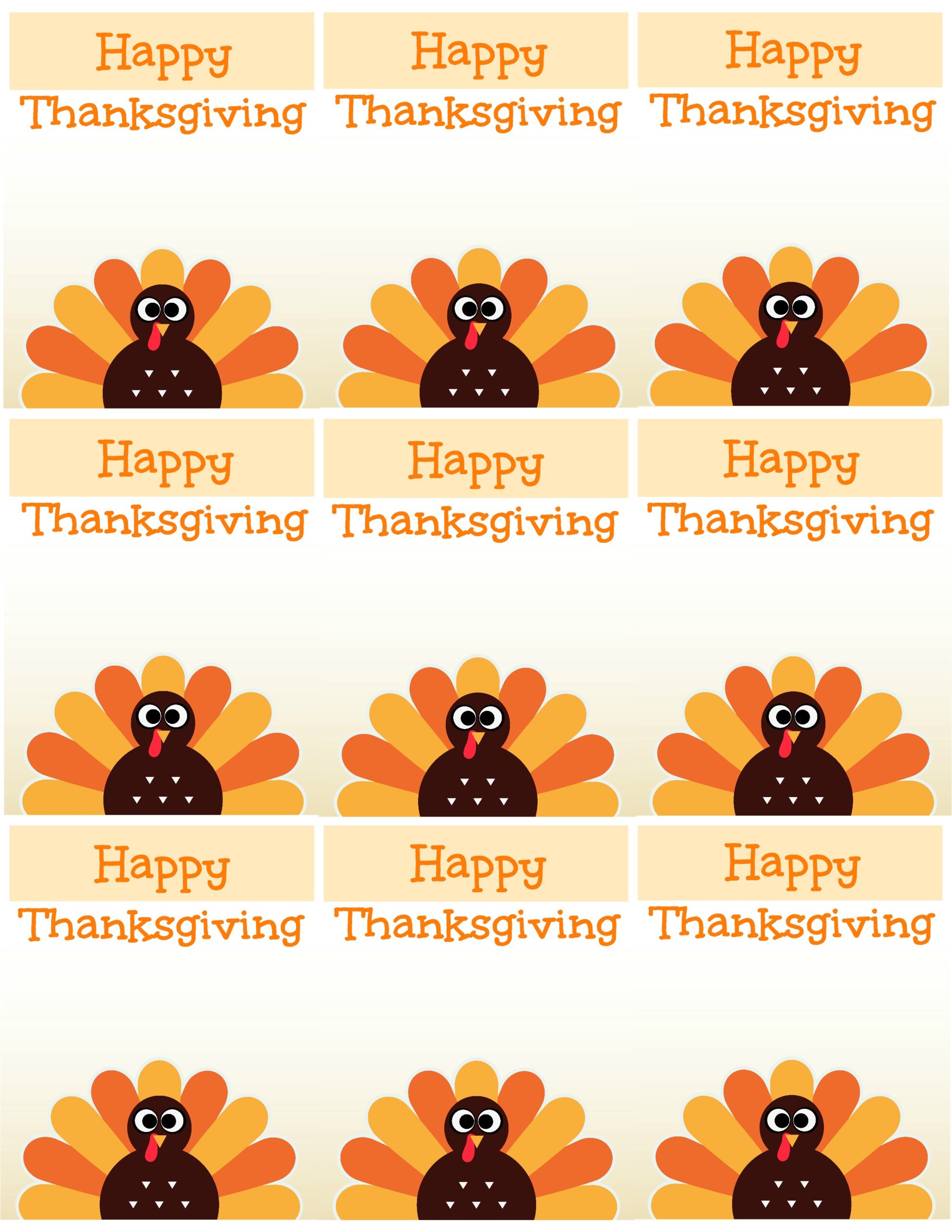 Printable Thanksgiving Place Cards