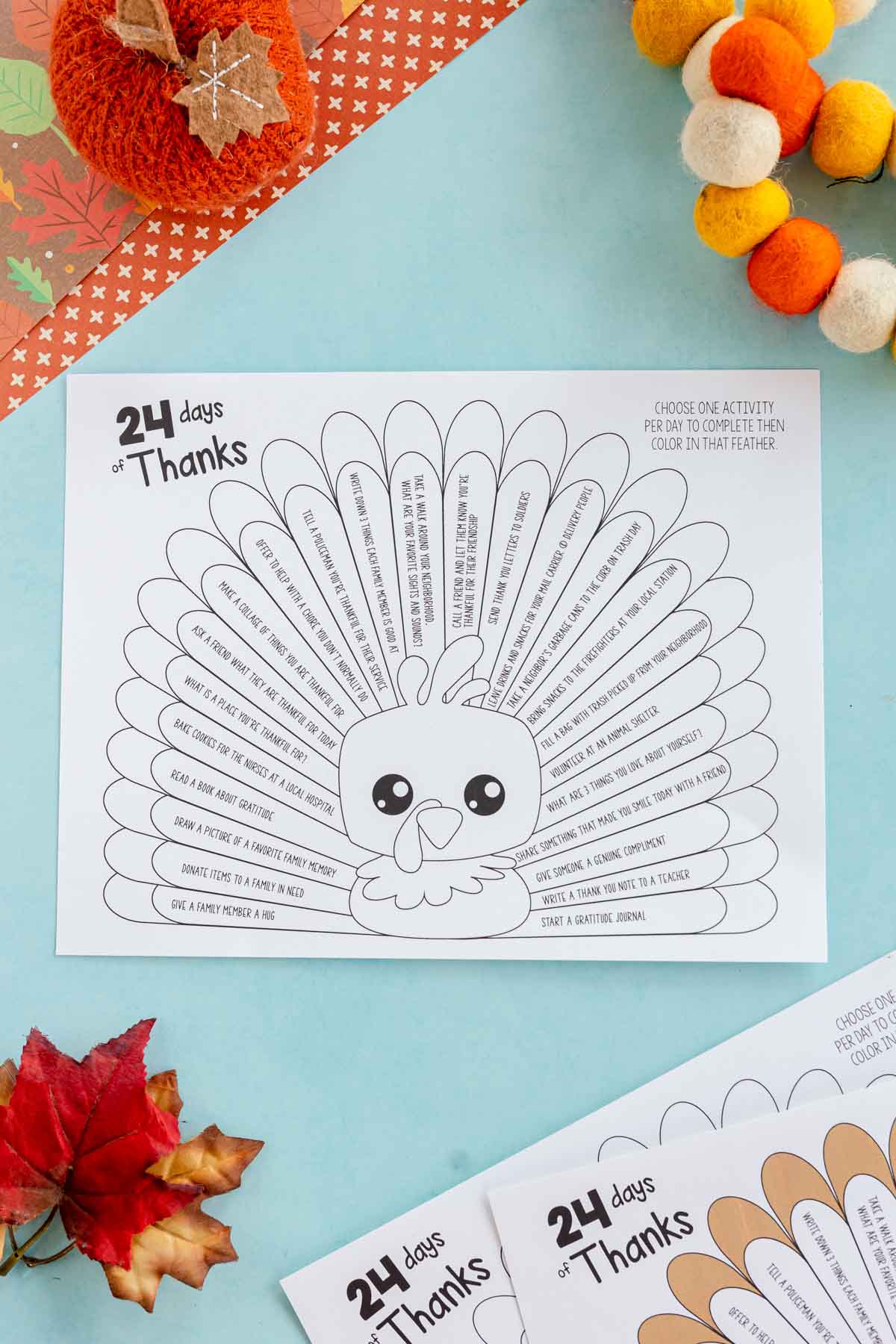 Printable Thanksgiving Turkeys