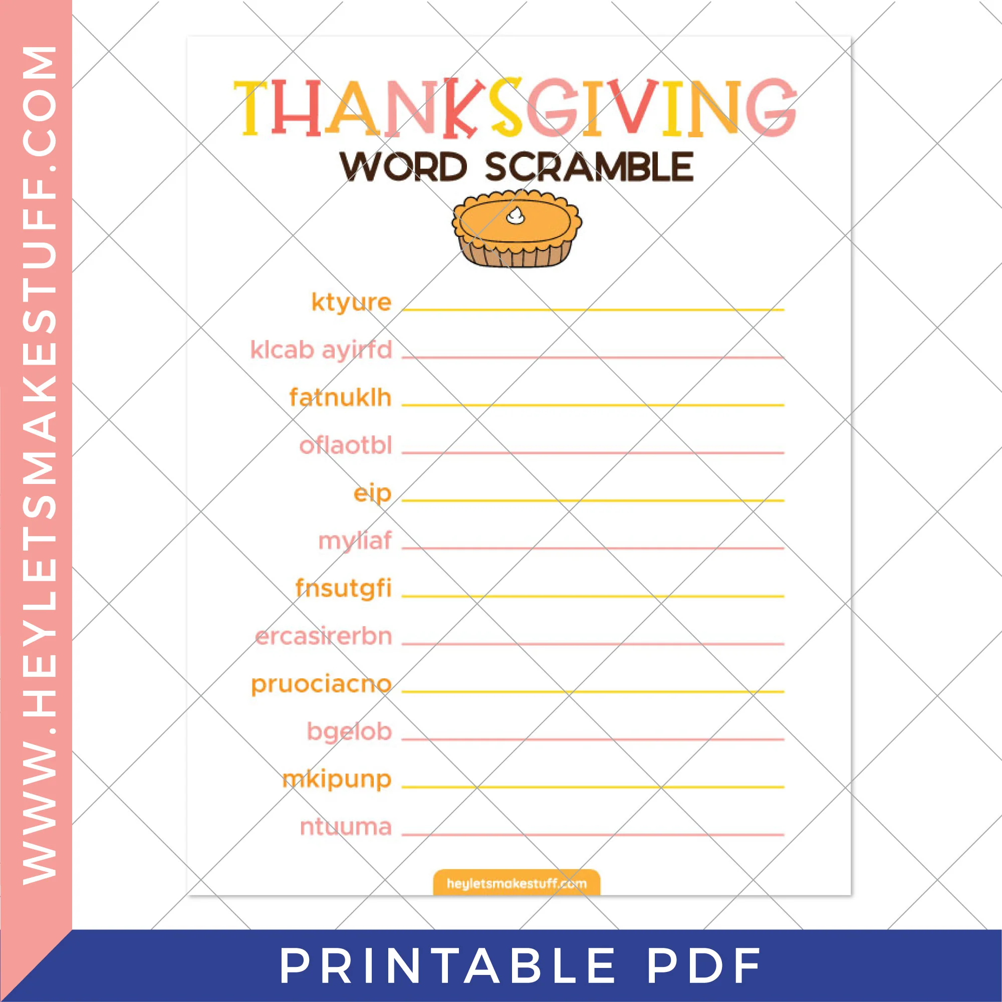 thanksgiving word games free printable