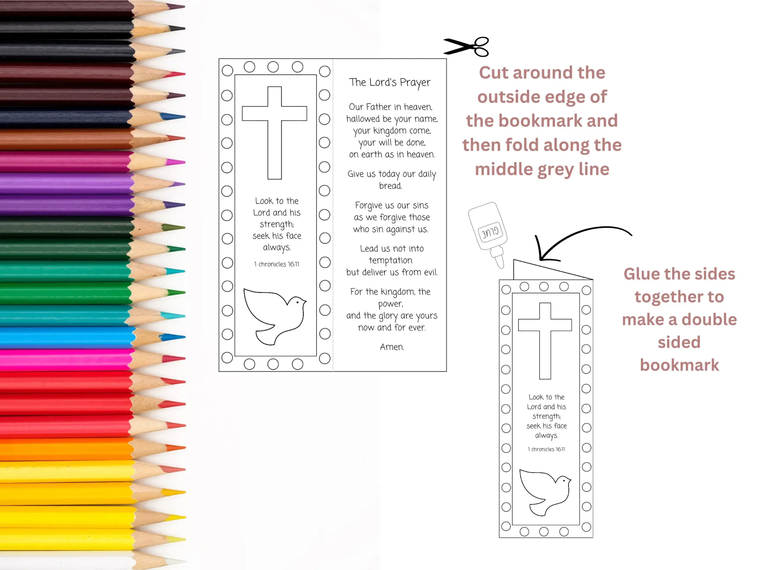 Printable The Lords Prayer Bookmark