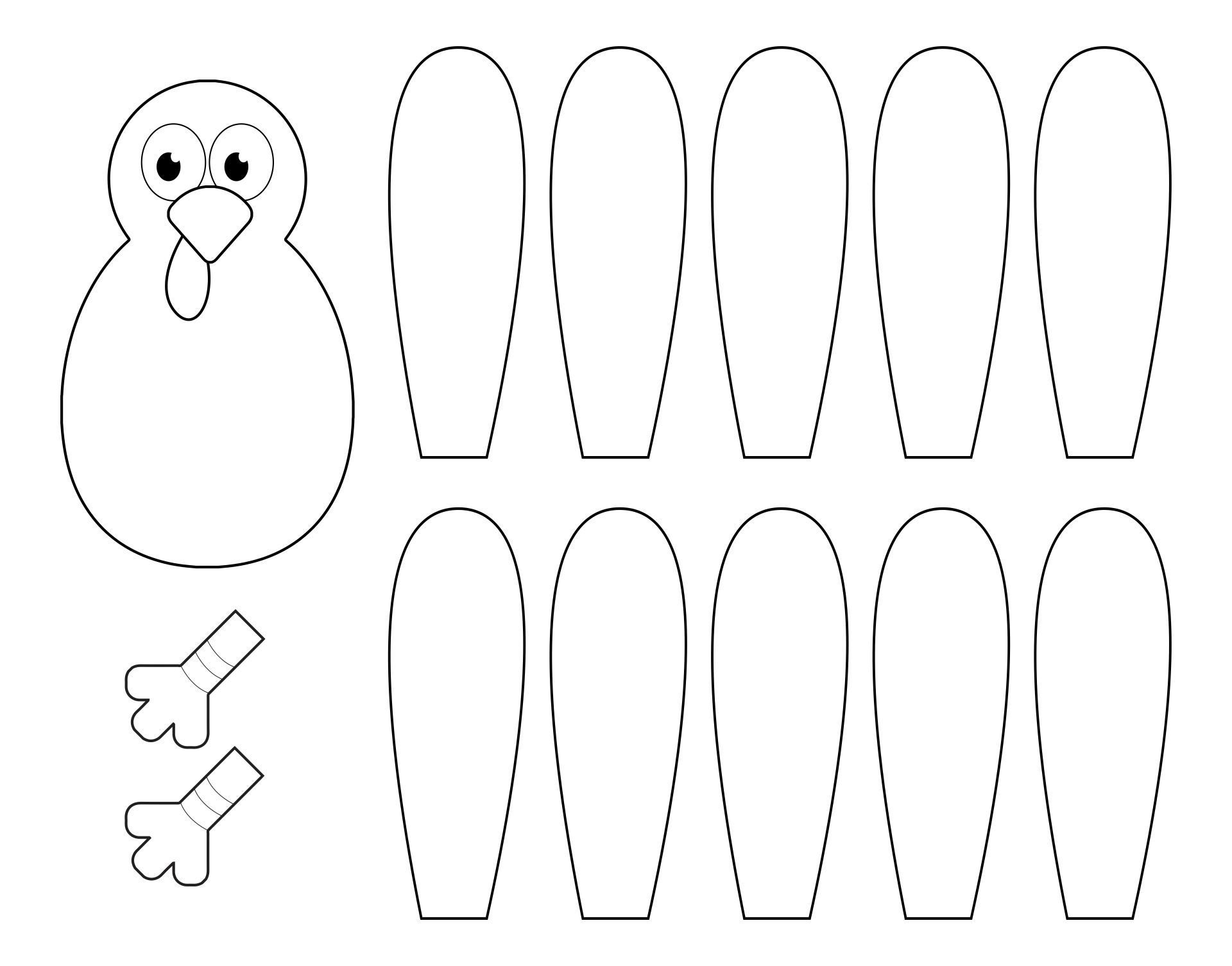 Printable Turkey Feet Template