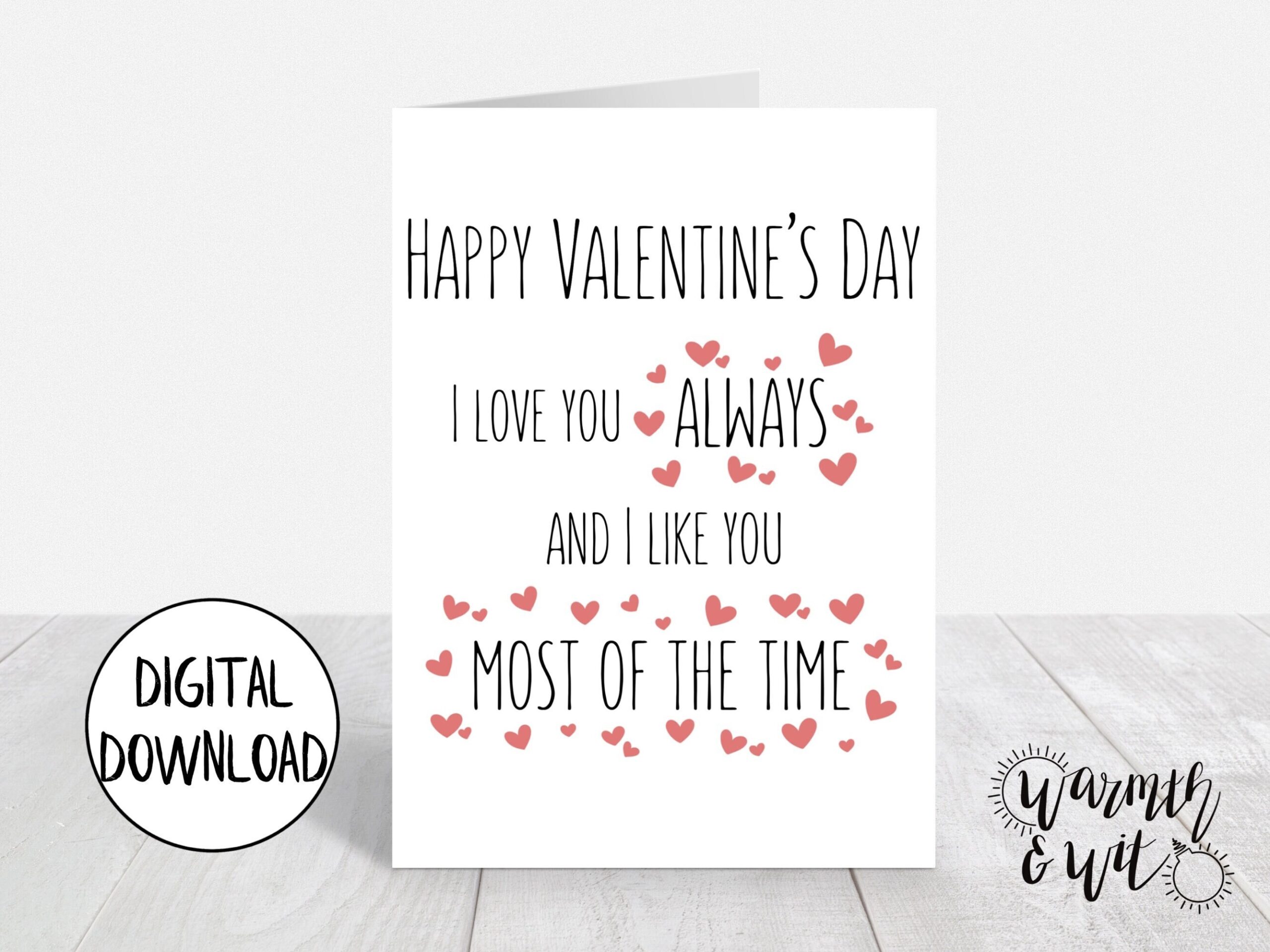 Printable Valentines Day Card Funny