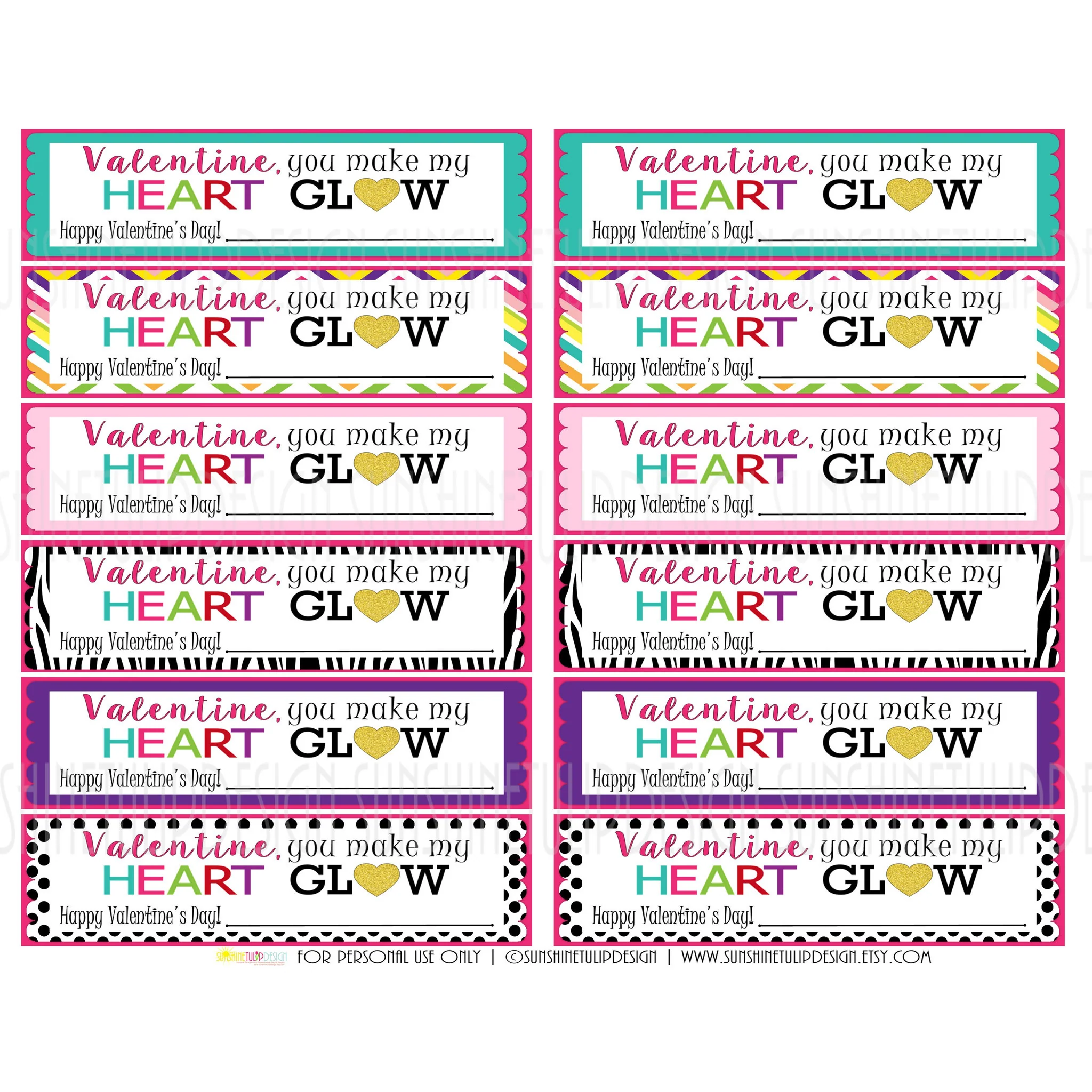 printable valentine tags