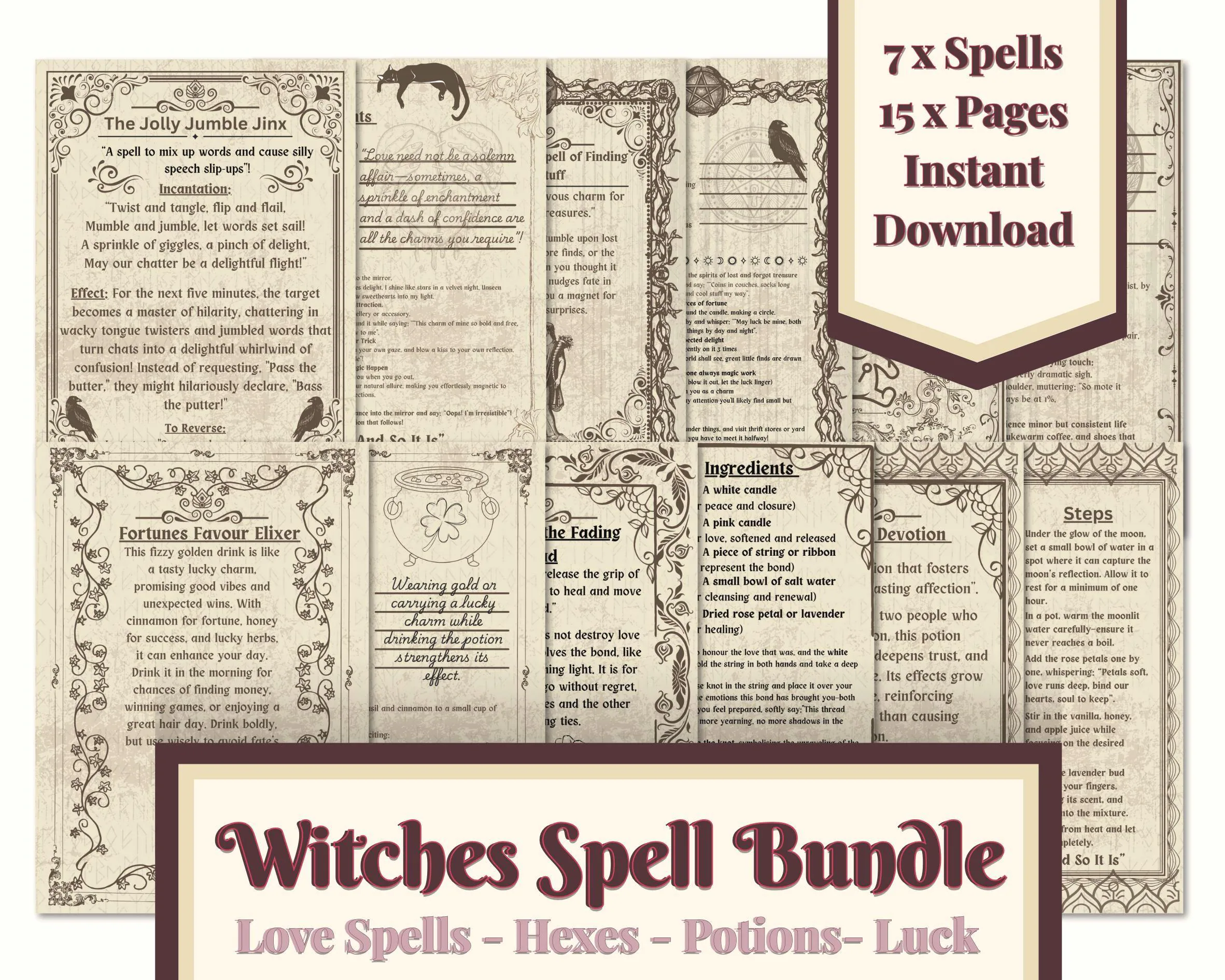 free printable book of spells free printable book of spells