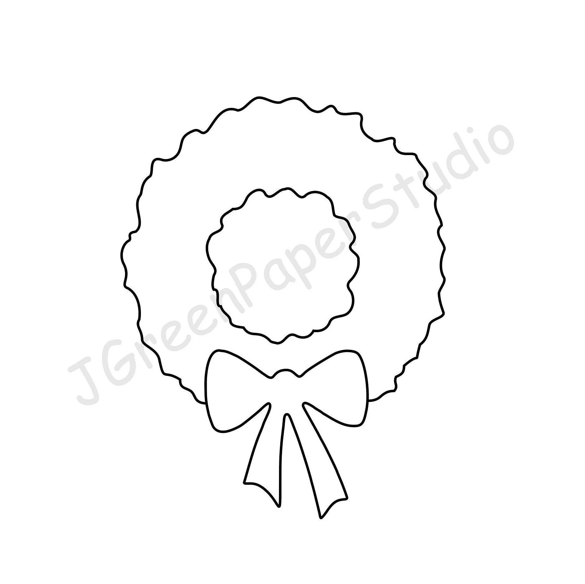 Printable Wreath Template Kids Holiday