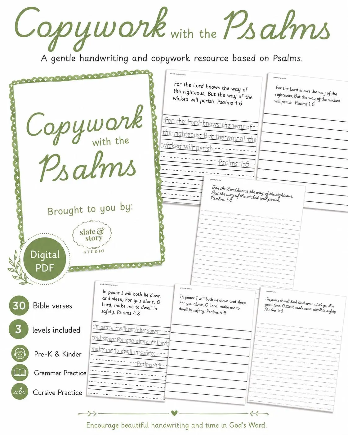 free printable bible verses for handwriting and copywork