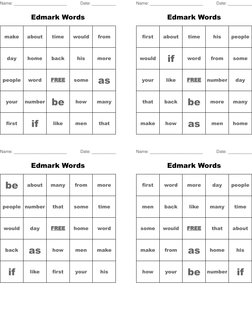edmark free printables