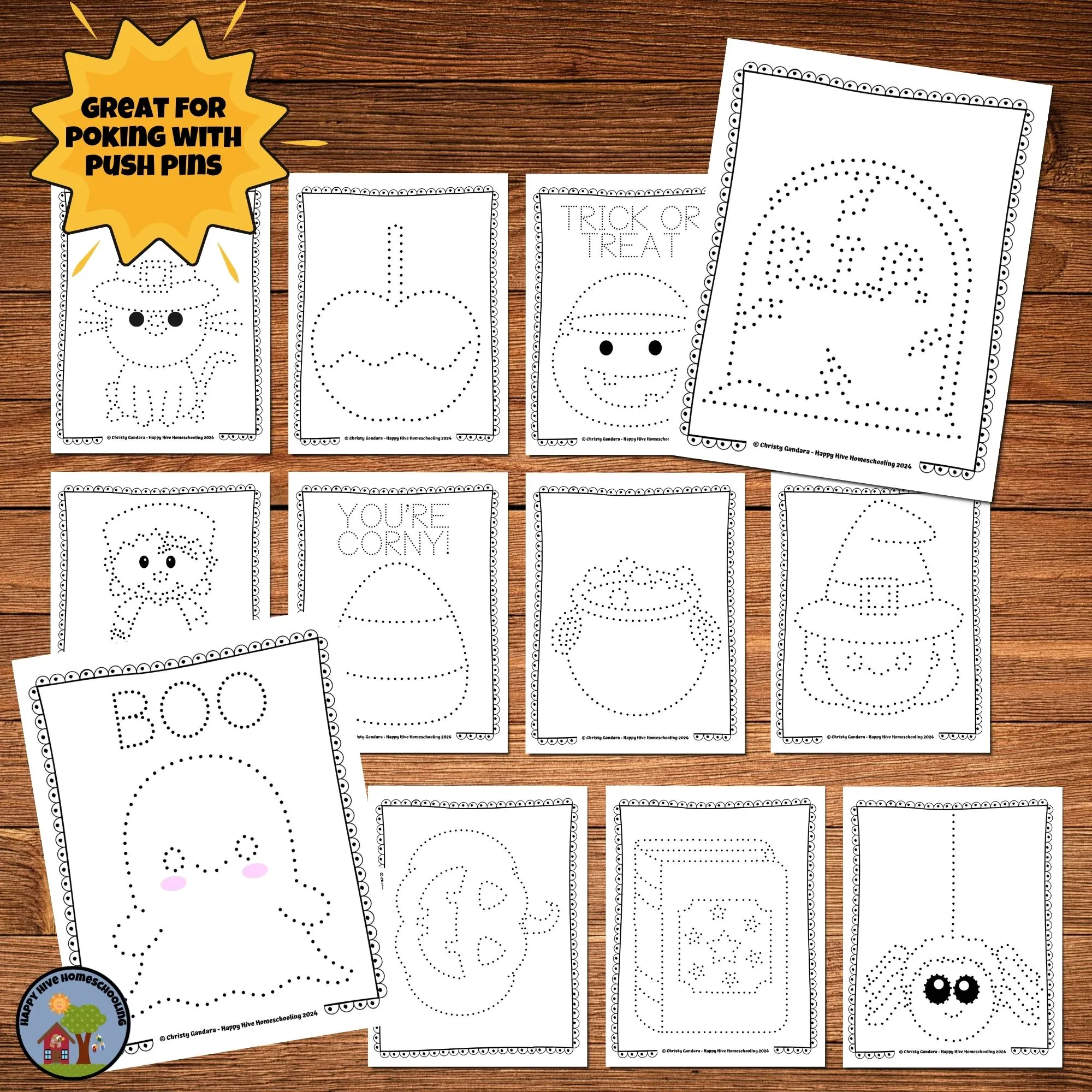 Push Pin Poke Pictures Halloween