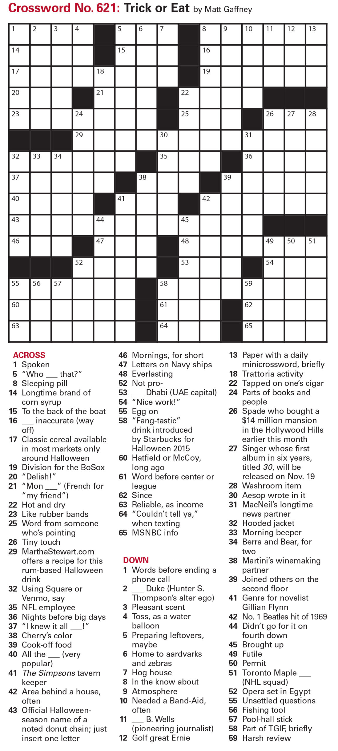 Puzzles Interactive Crossword Issue October 29 2021