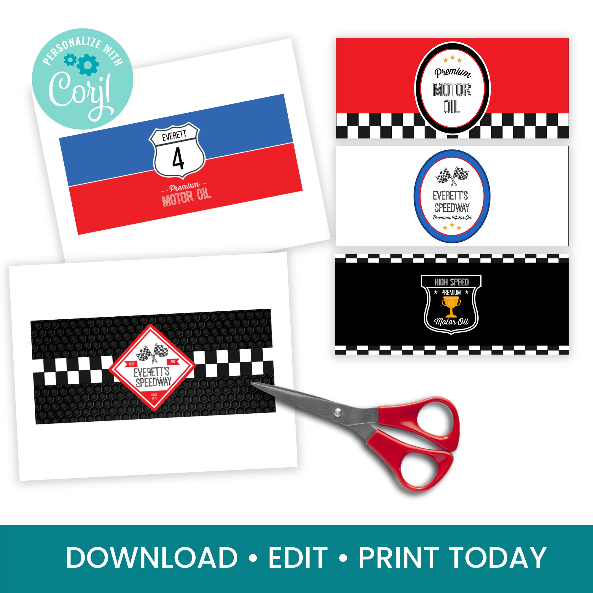 free printable oil can labels