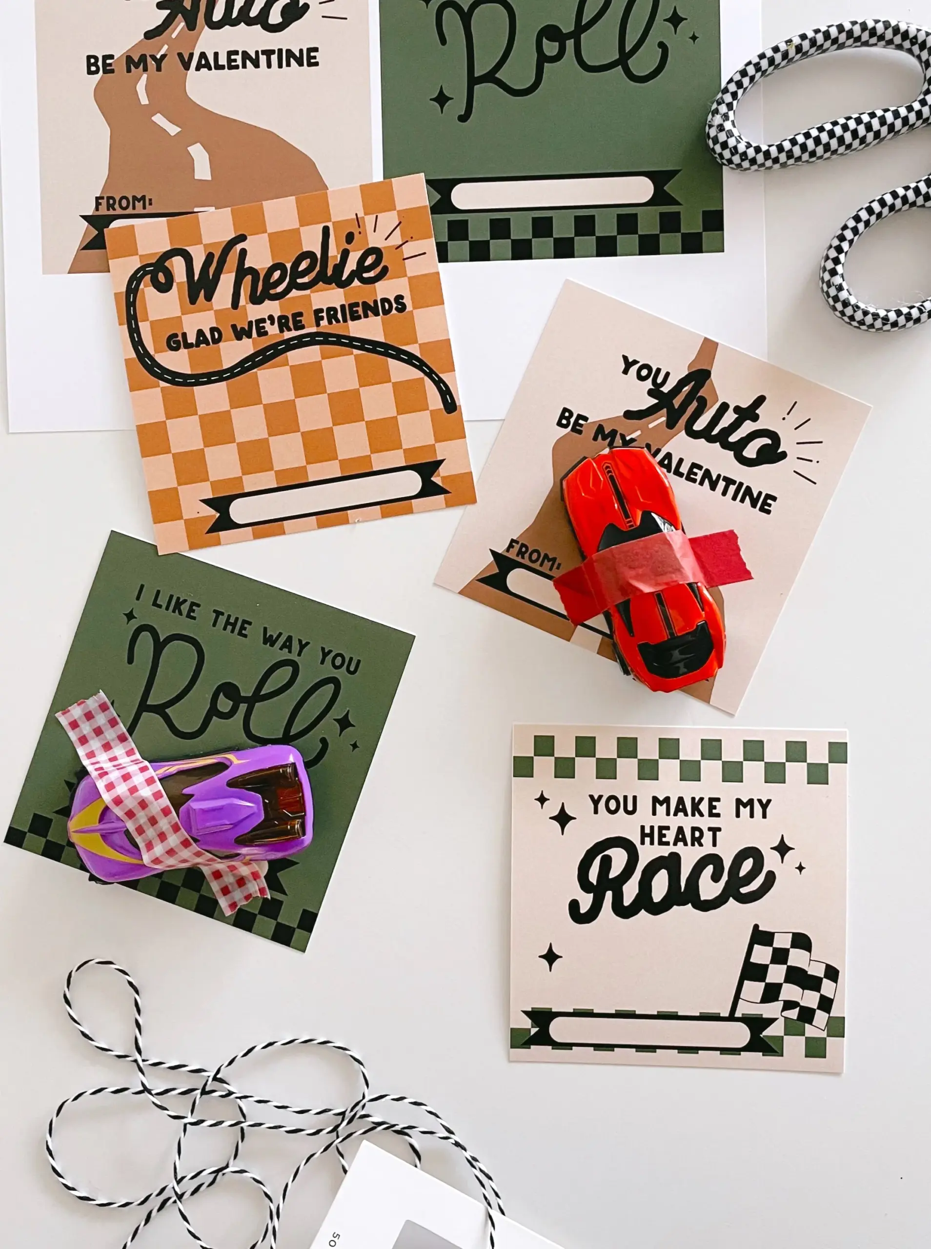 Racing Valentines Printable Valentines