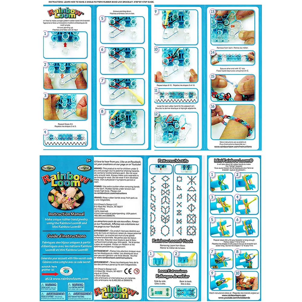 step by step printable rainbow loom patterns with your hands