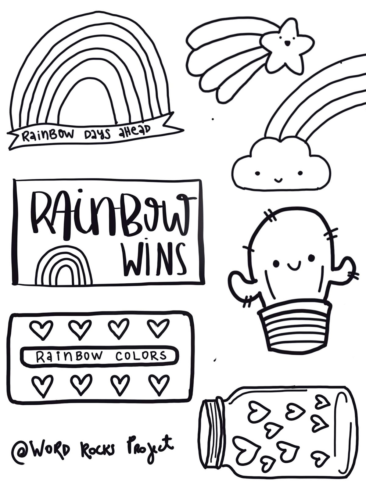 Rainbow Themed Shrink Dinks