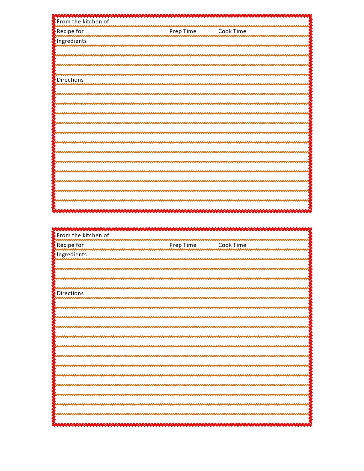 free 4x6 recipe card templates for microsoft word