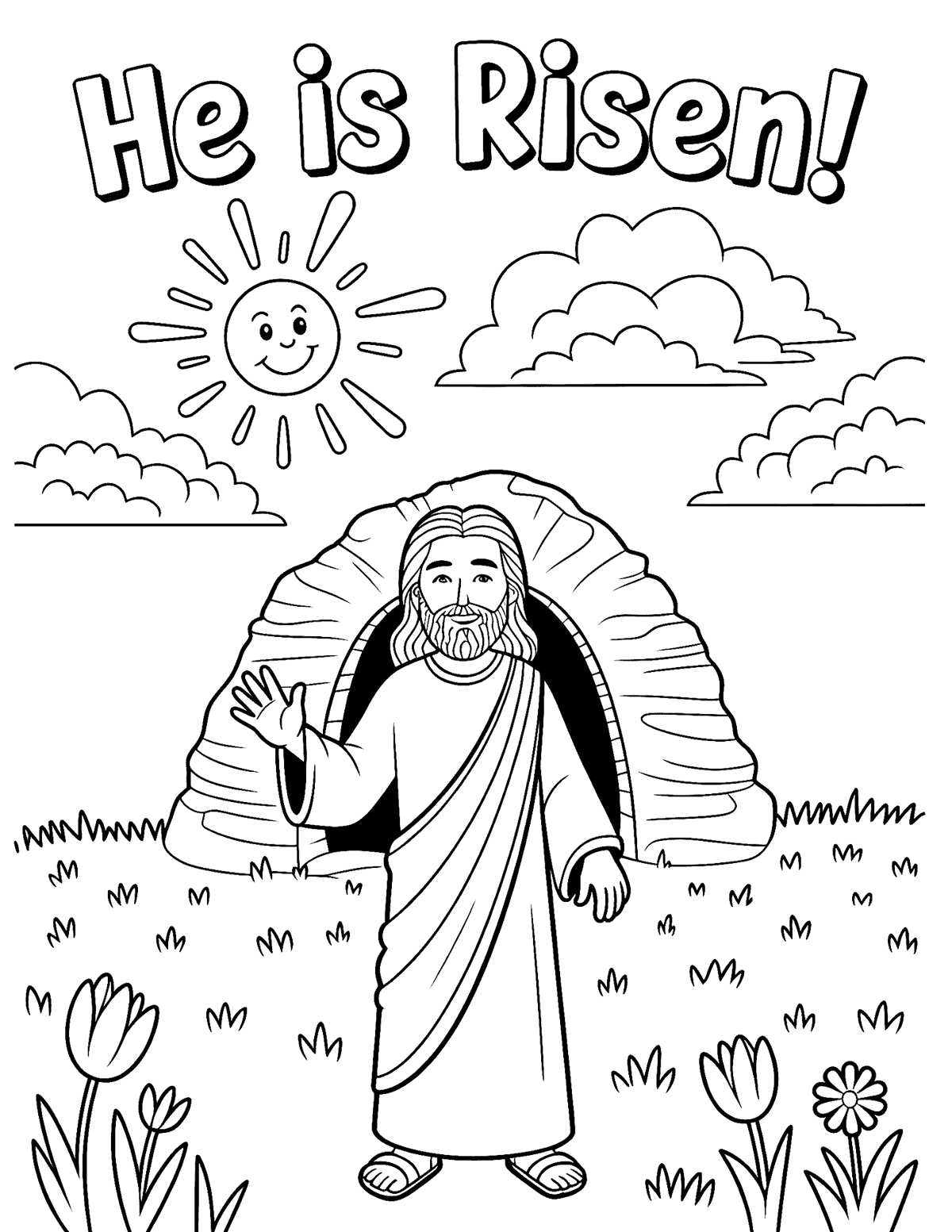 Religious Easter Coloring Pages Religious Easter Coloring Pages