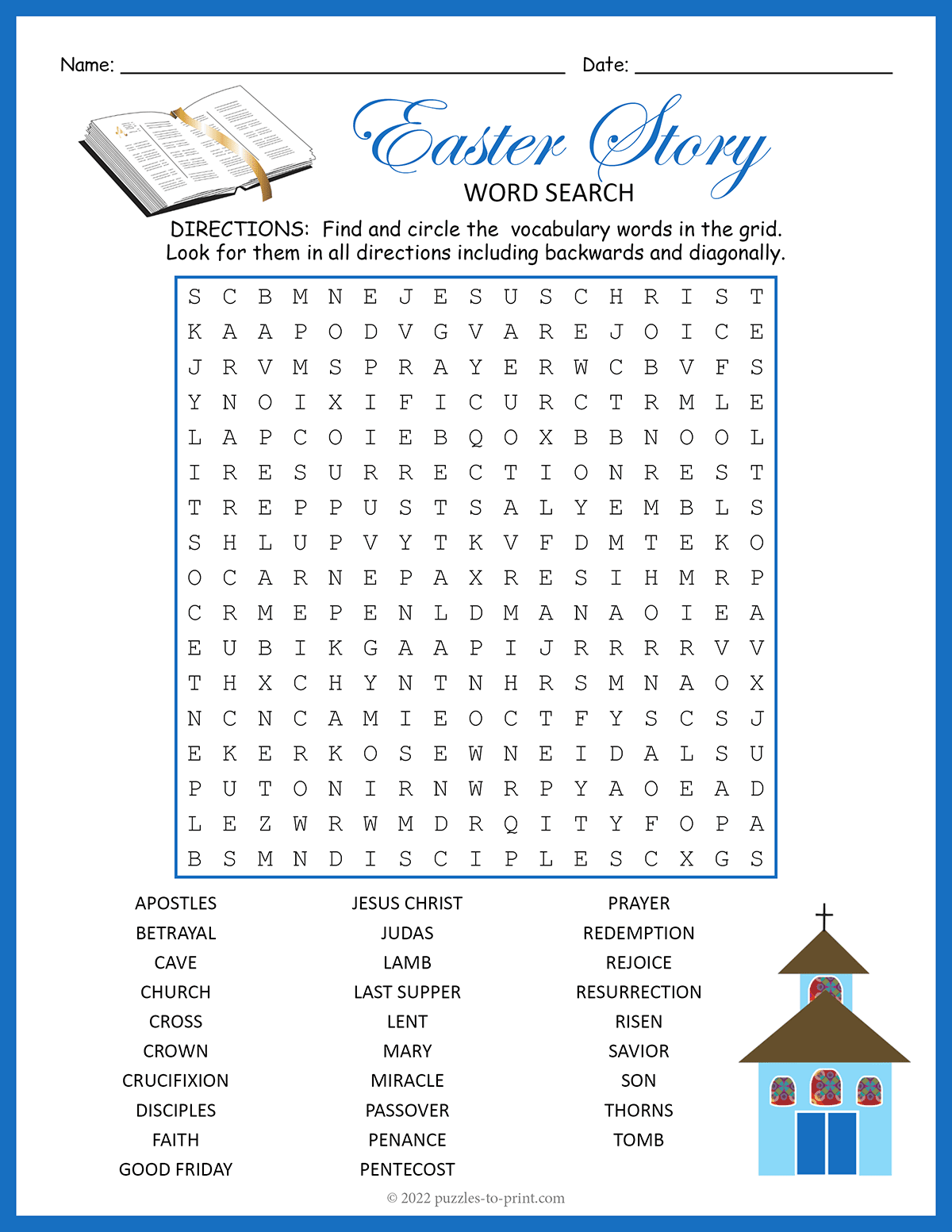 free printable large print easter word search