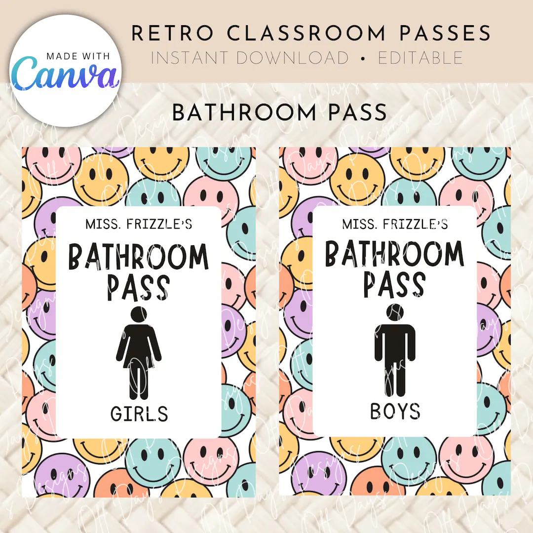 Retro Theme Classroom Bathroomhall