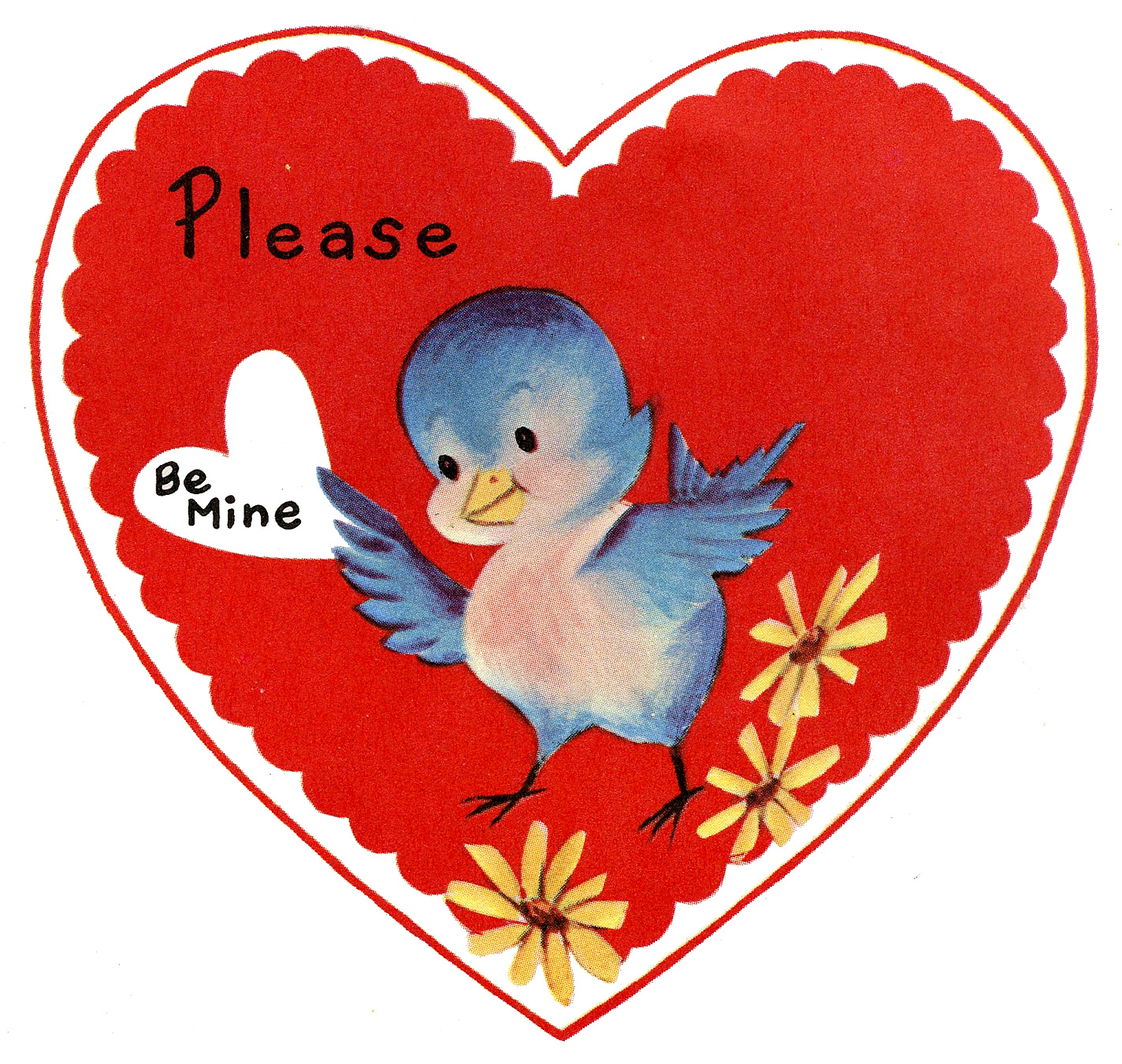 Retro Valentine Image Cute Lil Bluebird Retro Valentine Image Cute Lil Bluebird