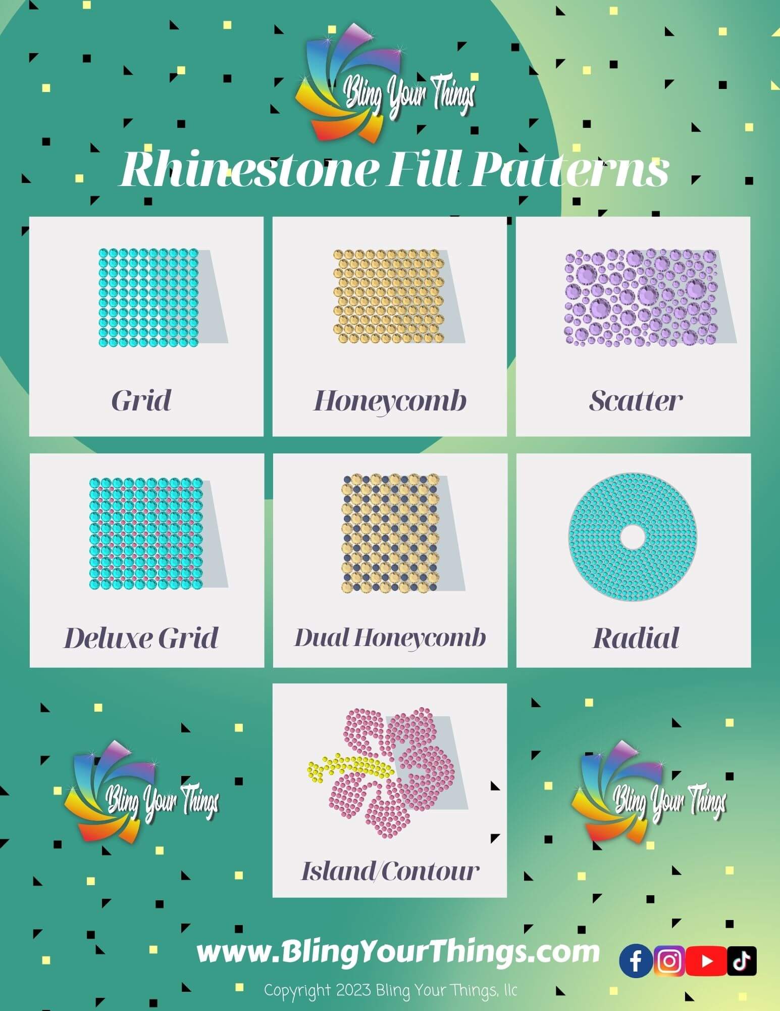 Rhinestone Fill Patterns