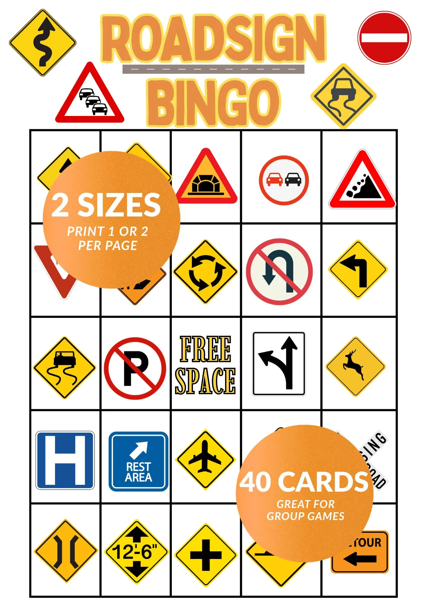 Road Safety Bingo