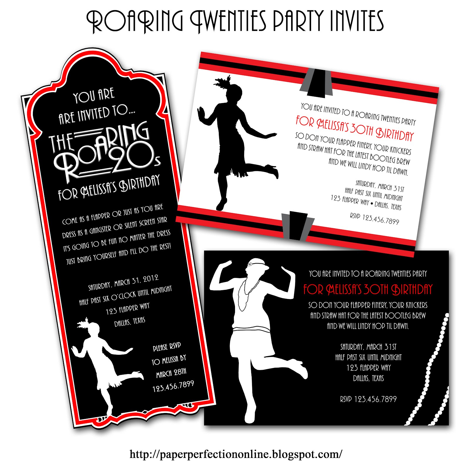 Roaring Twenties Party Invitations