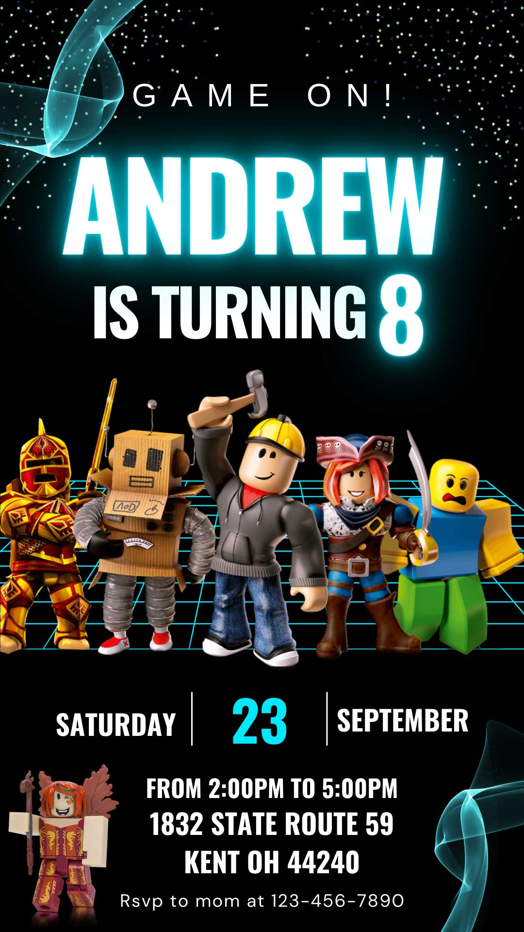 Roblox Birthday Invitation