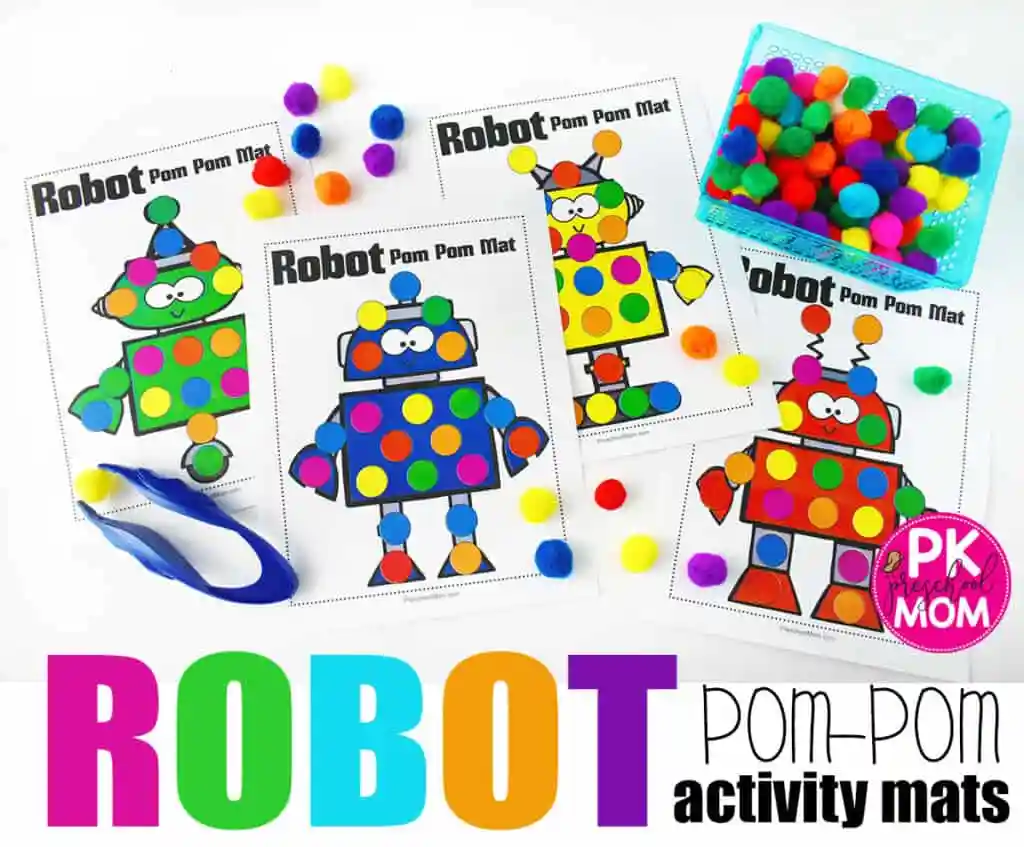 Robot Pom Pom Mats