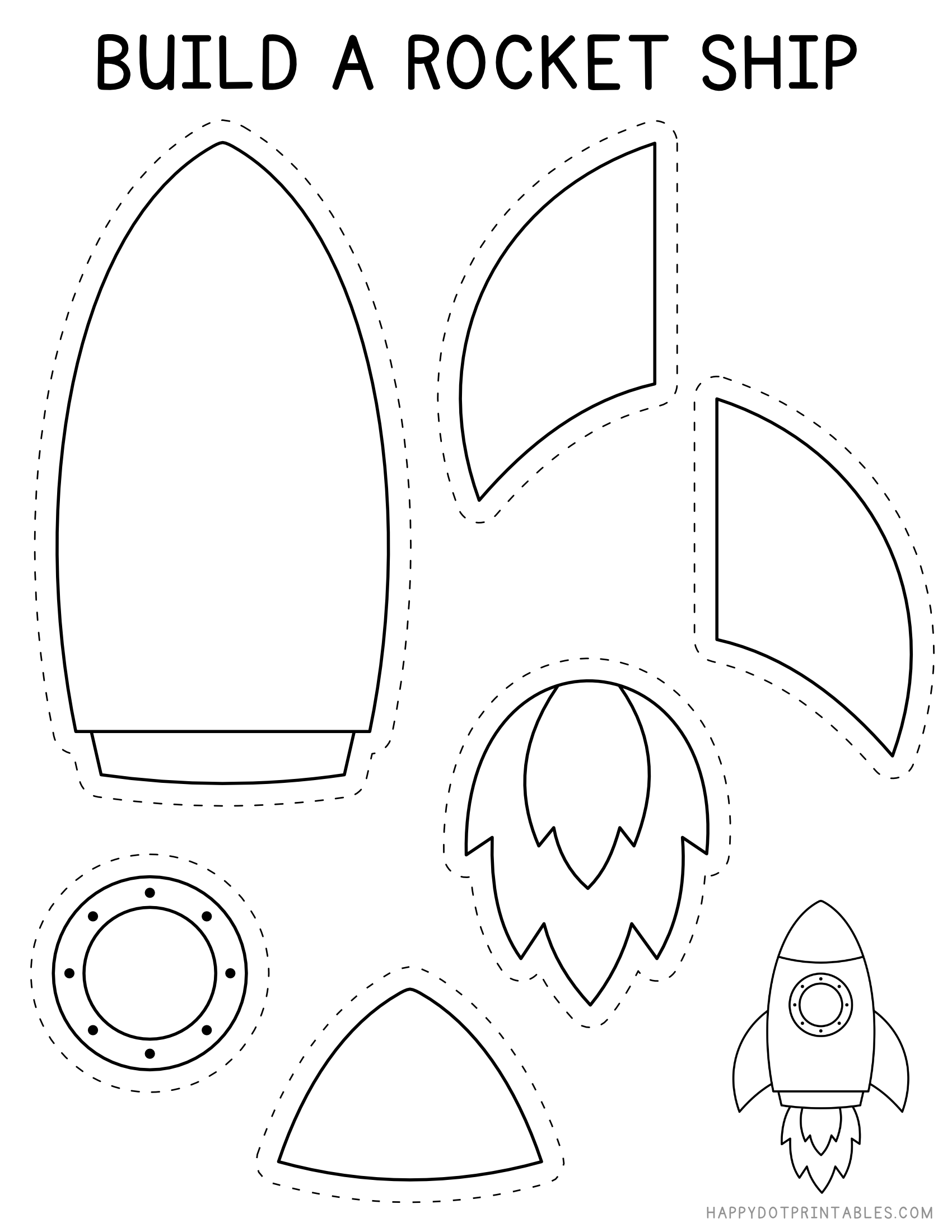 Rocket Template Free Printable