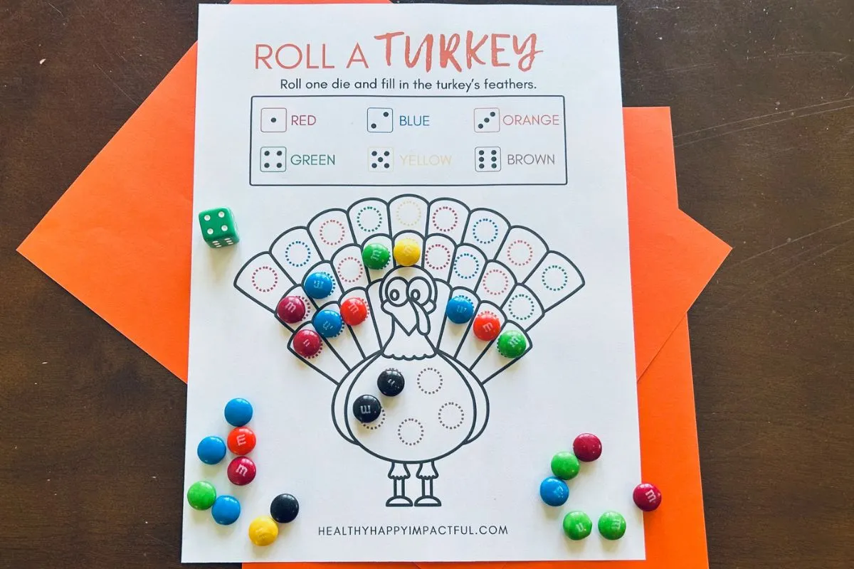 Roll A Turkey Dice Game