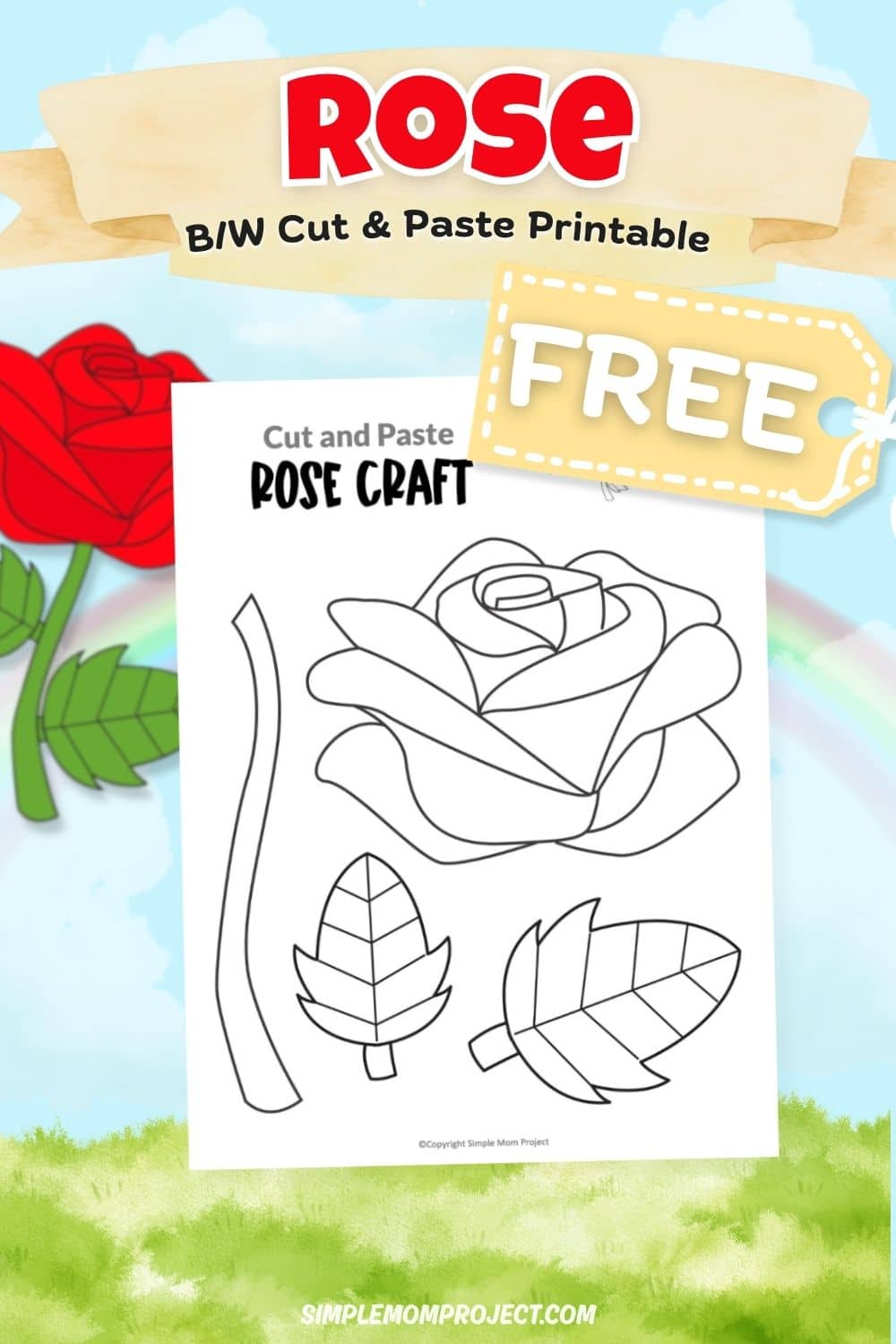 Rose Craft Template Rose Craft Template