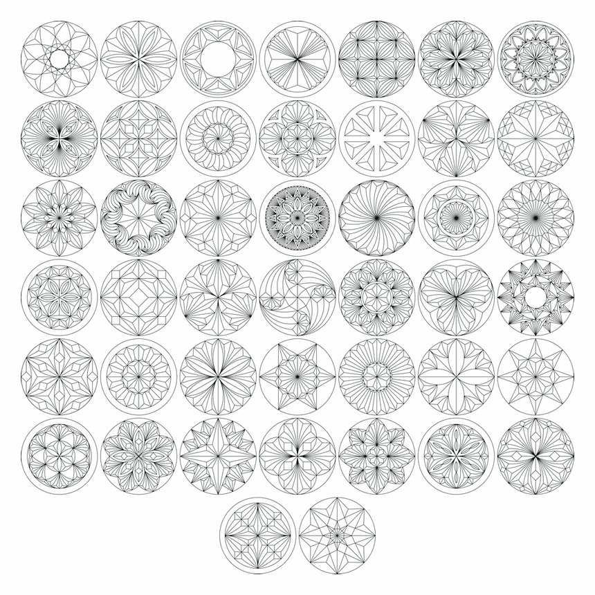Round Designs Suitable For Chip Carving