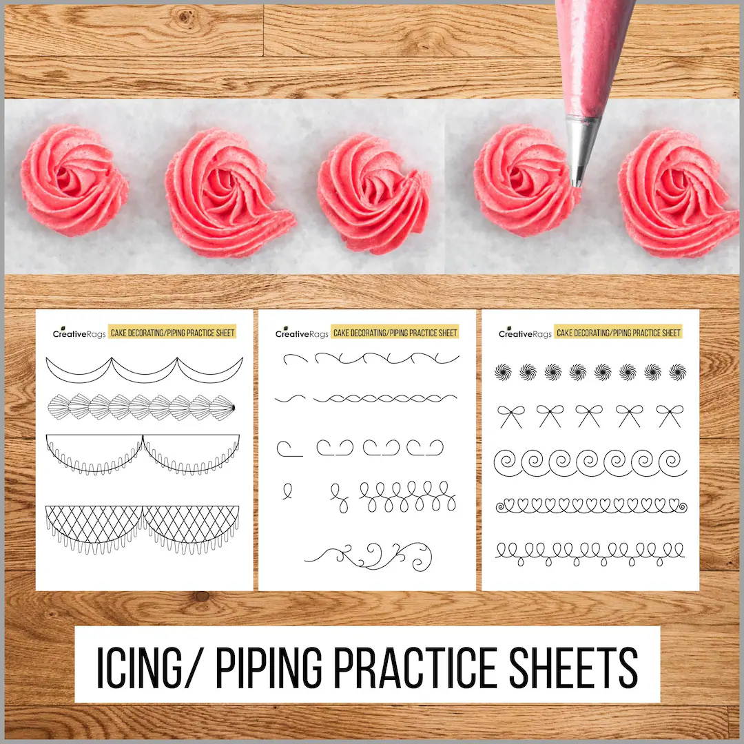 Royal Icing Piping Practice Sheets Cake