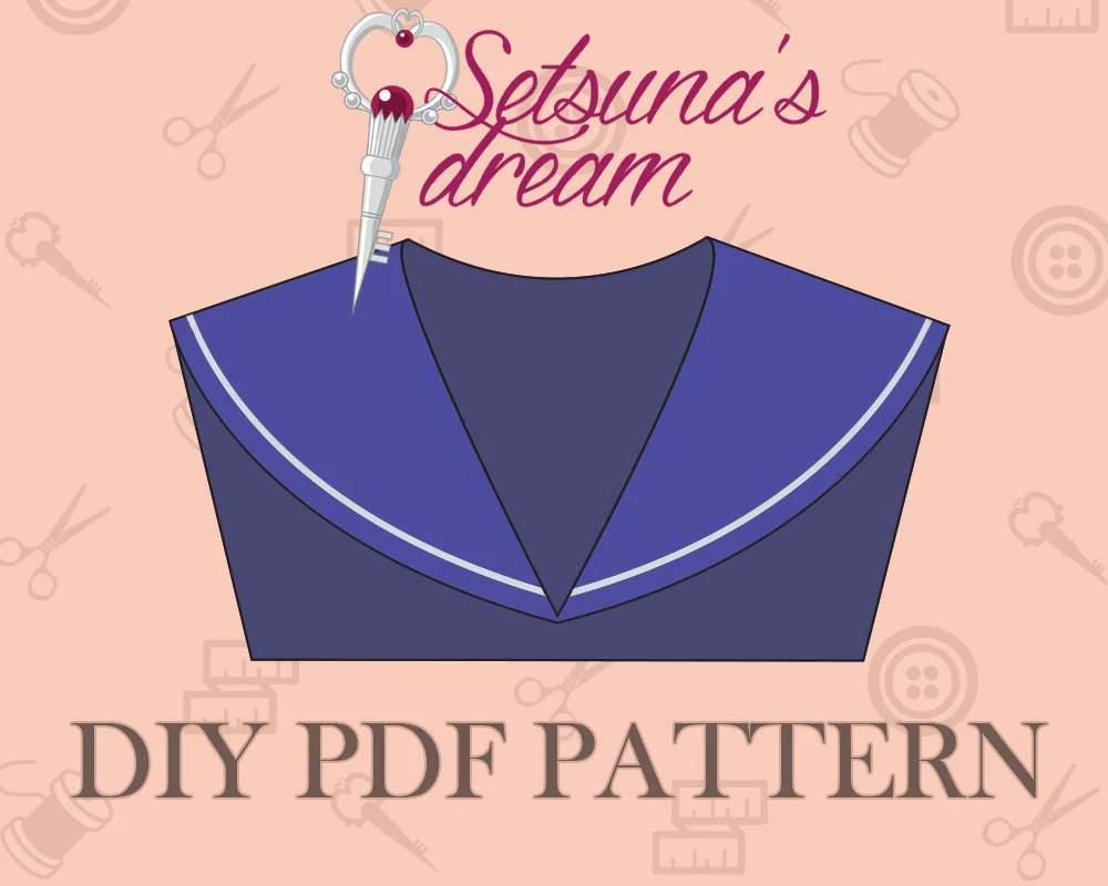 Sailor Collar Sewing Pattern Diy Size