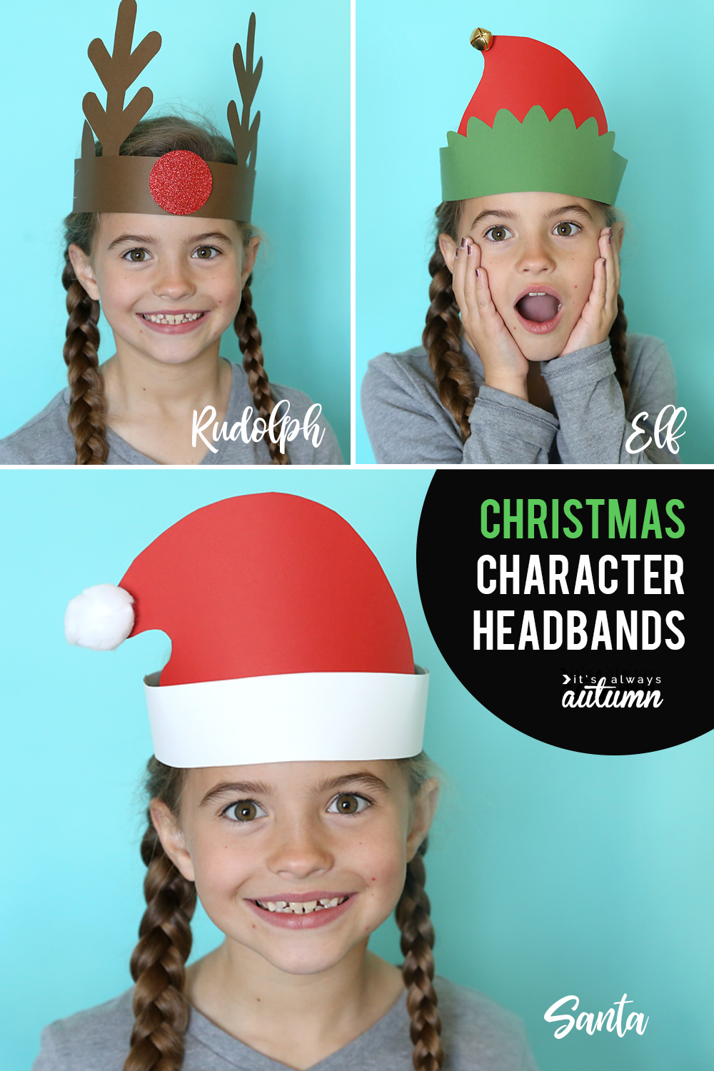 Santa Elf Reindeer Headbands Easy Christmas Craft For Kids