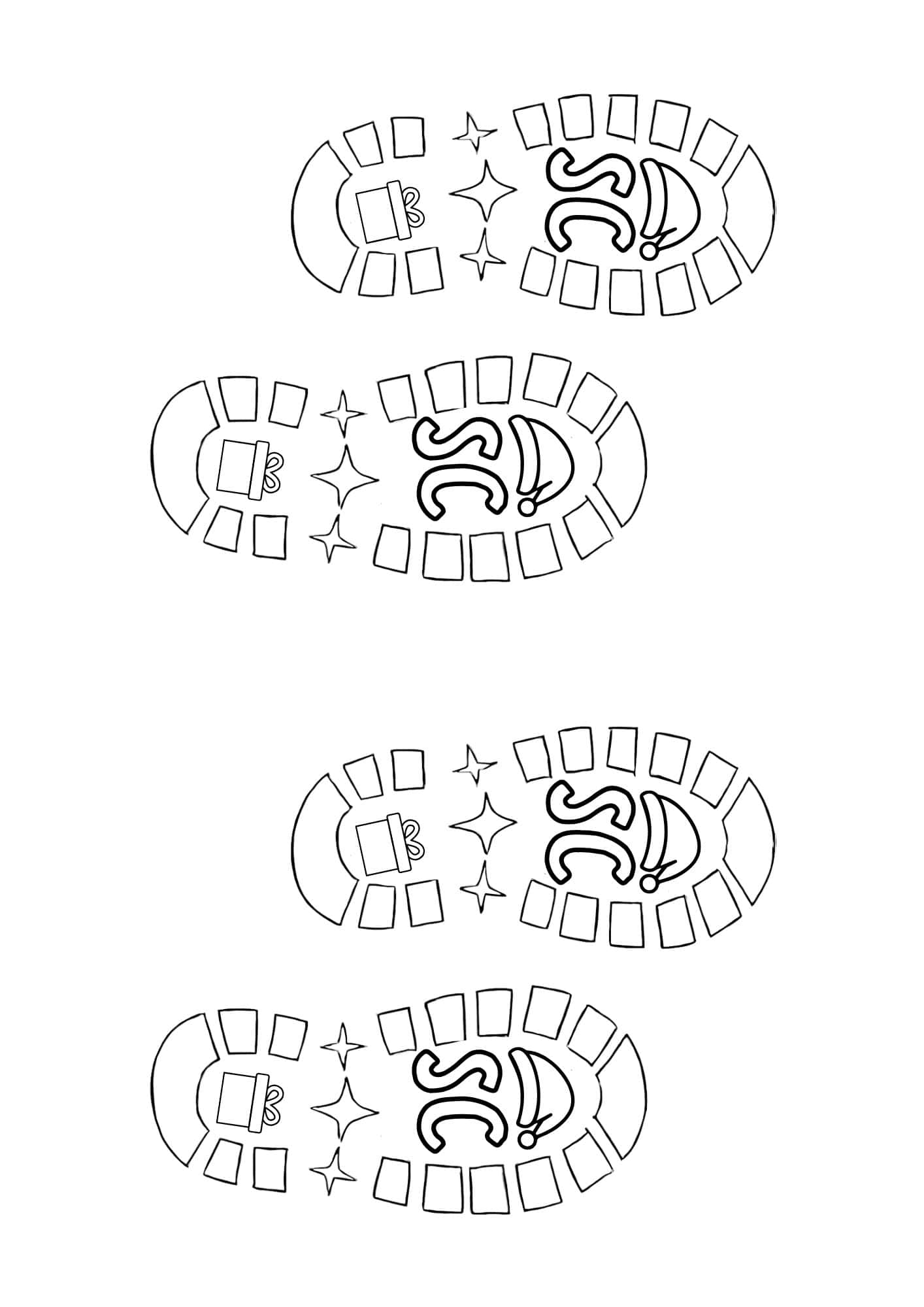 Santa Footprints Printable