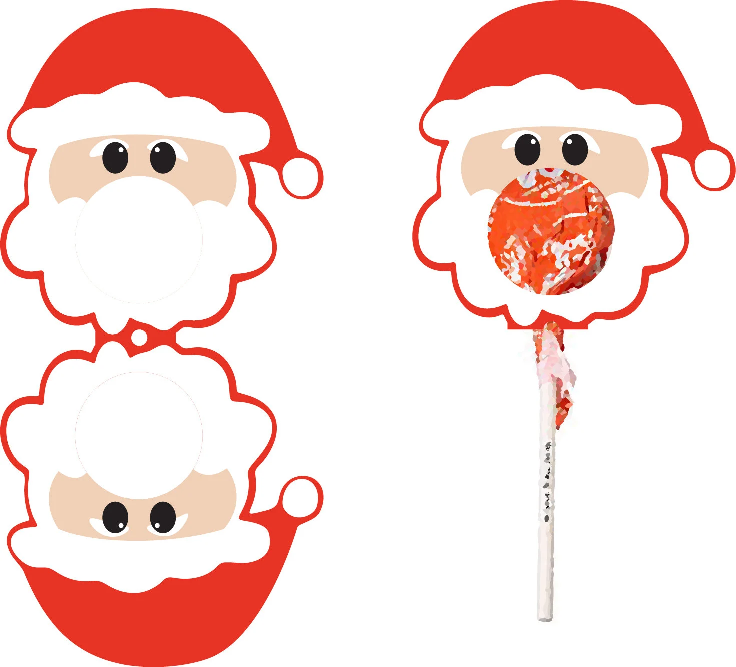 Santa Lollipop Holder Christmas Printable Santa Lollipop Holder Christmas Printable