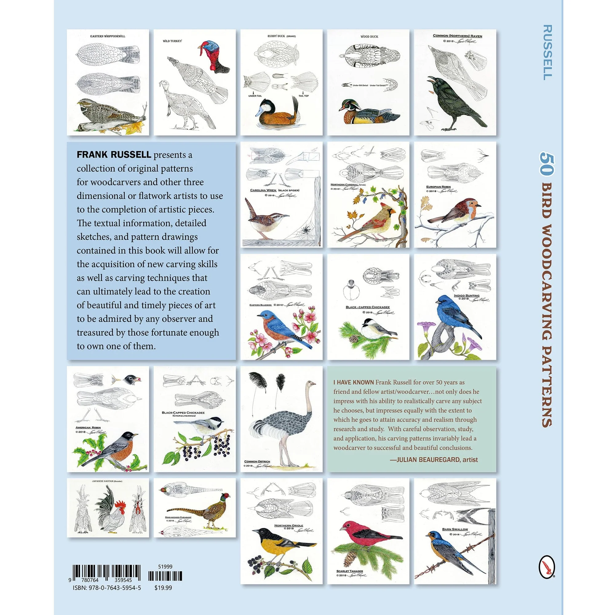 Schiffer Publishing Ltd 50 Bird Carving Patterns