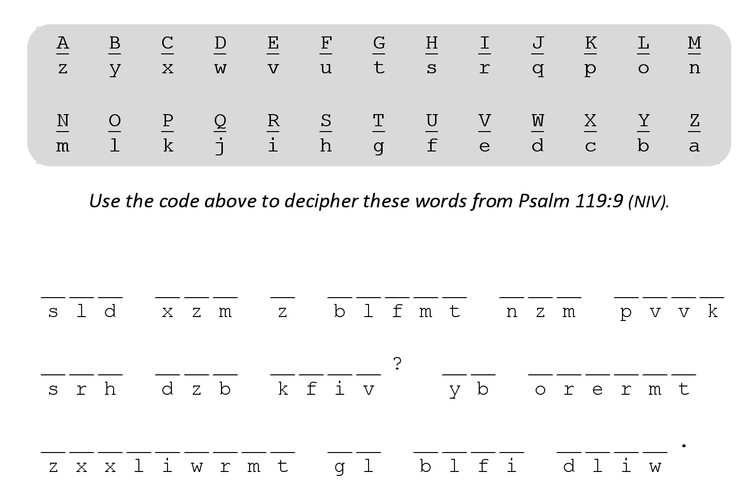 Scripture Puzzles