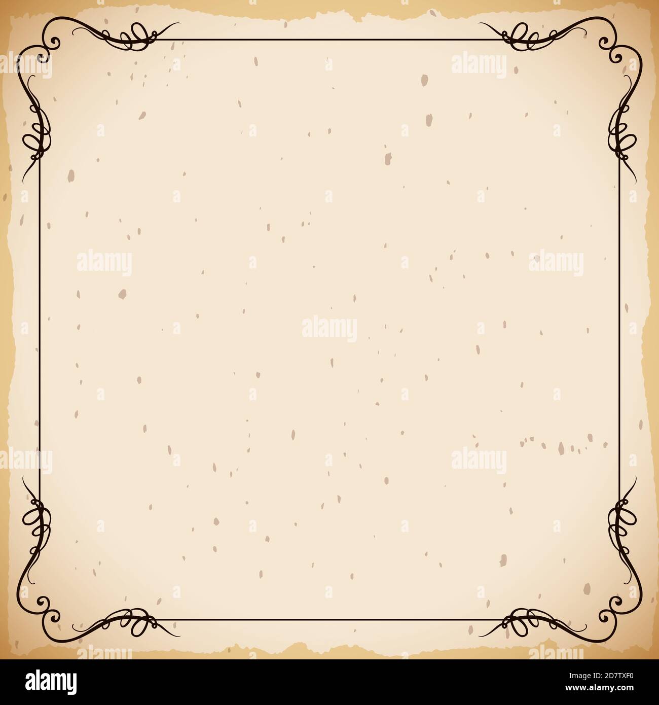 Scroll Template With Blank Space Decorated With Fringes In The Borders Image383478340