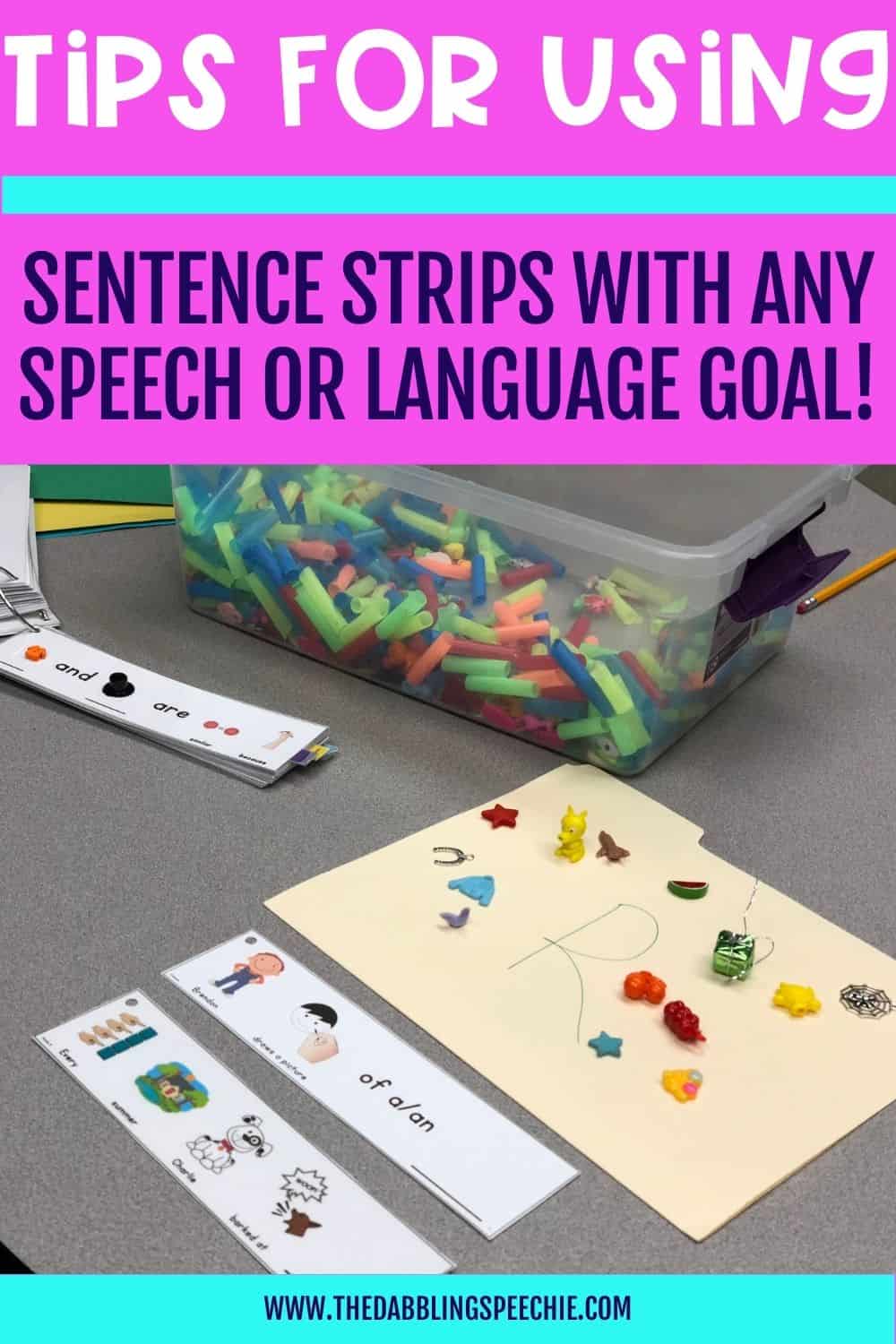 Sentence Strips Speech Therapy