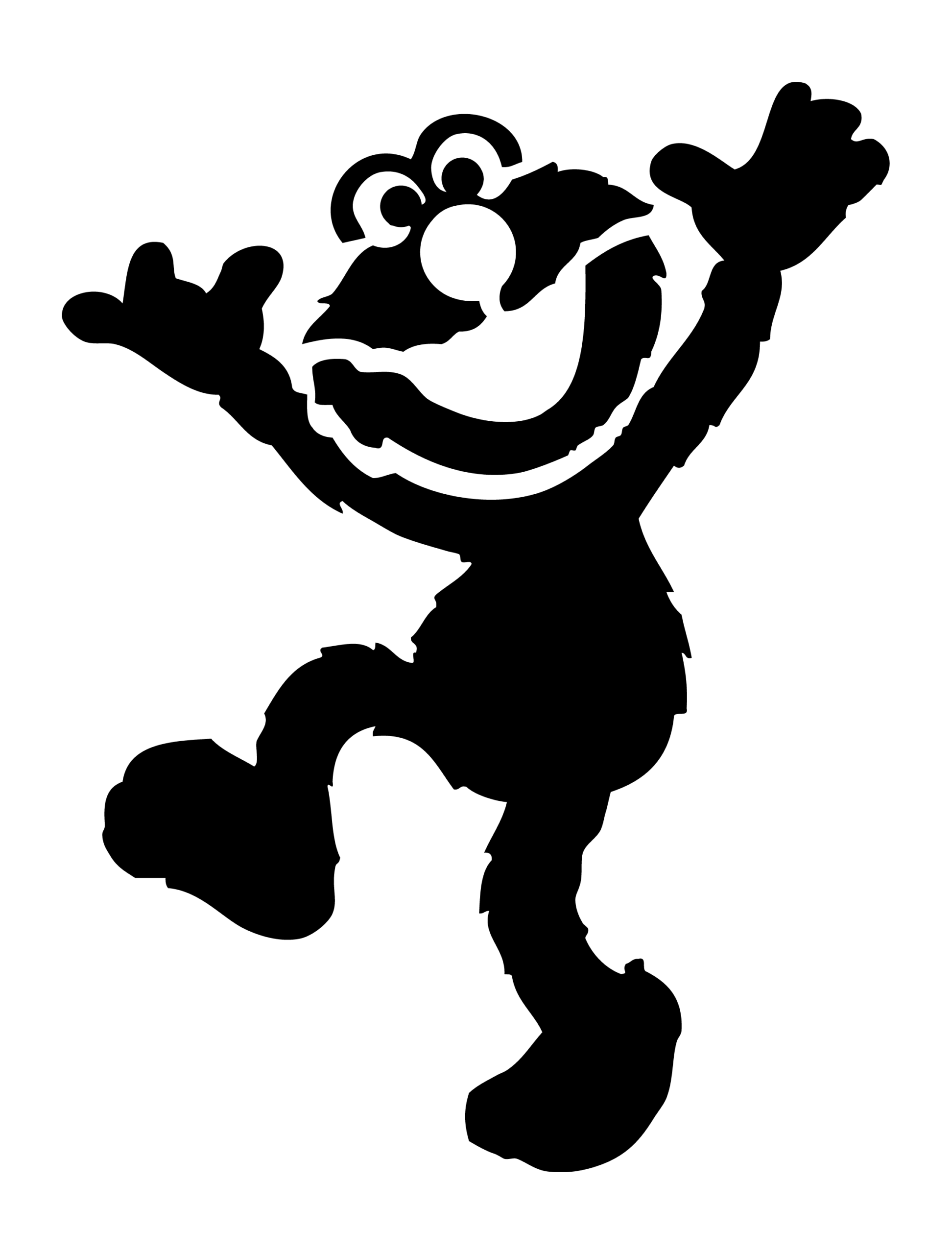 Sesame Street Elmo Pumpkin Stencil Pumpkin