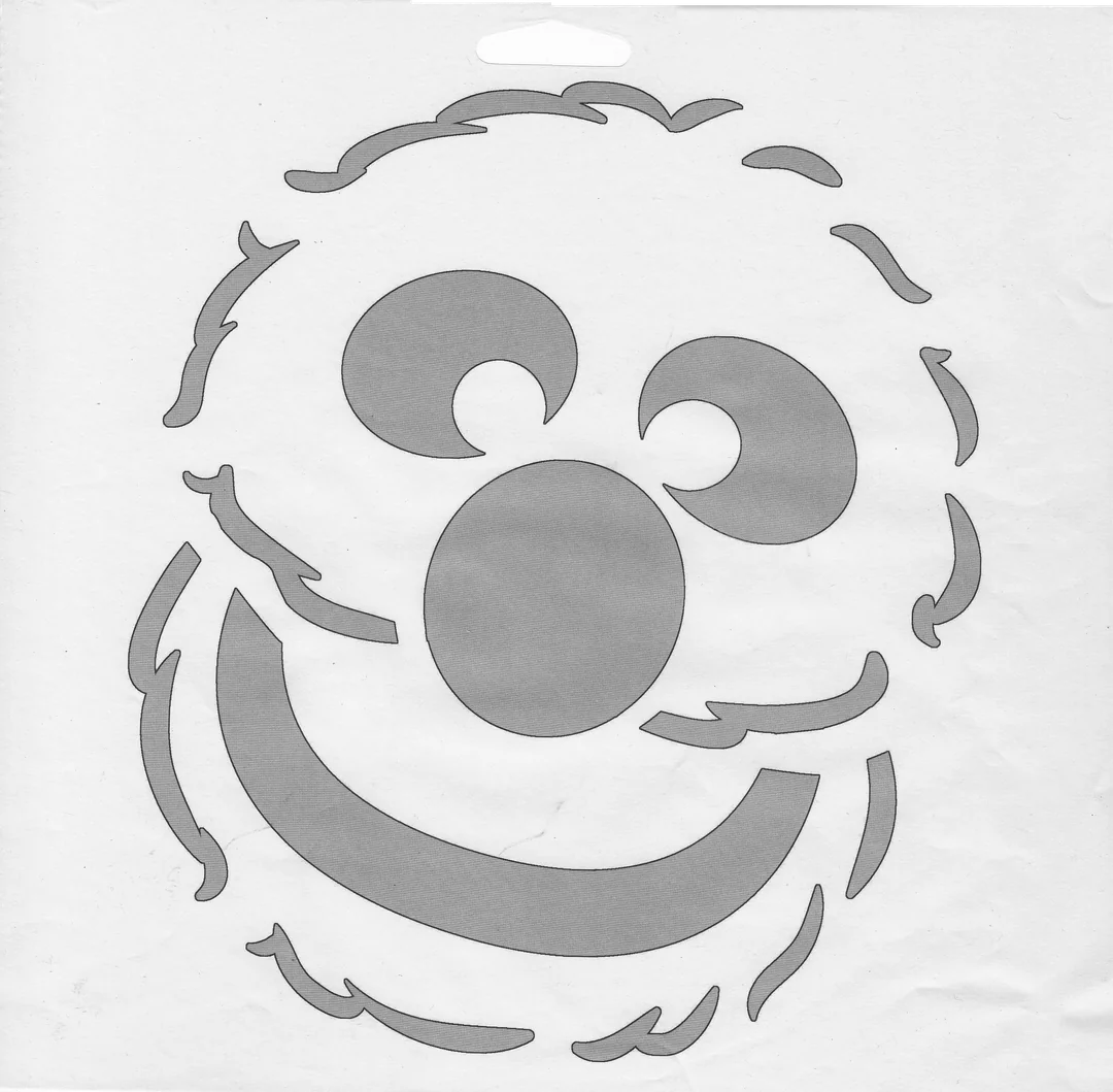 Sesame Street Grover Pumpkin Stencil Pumpkin