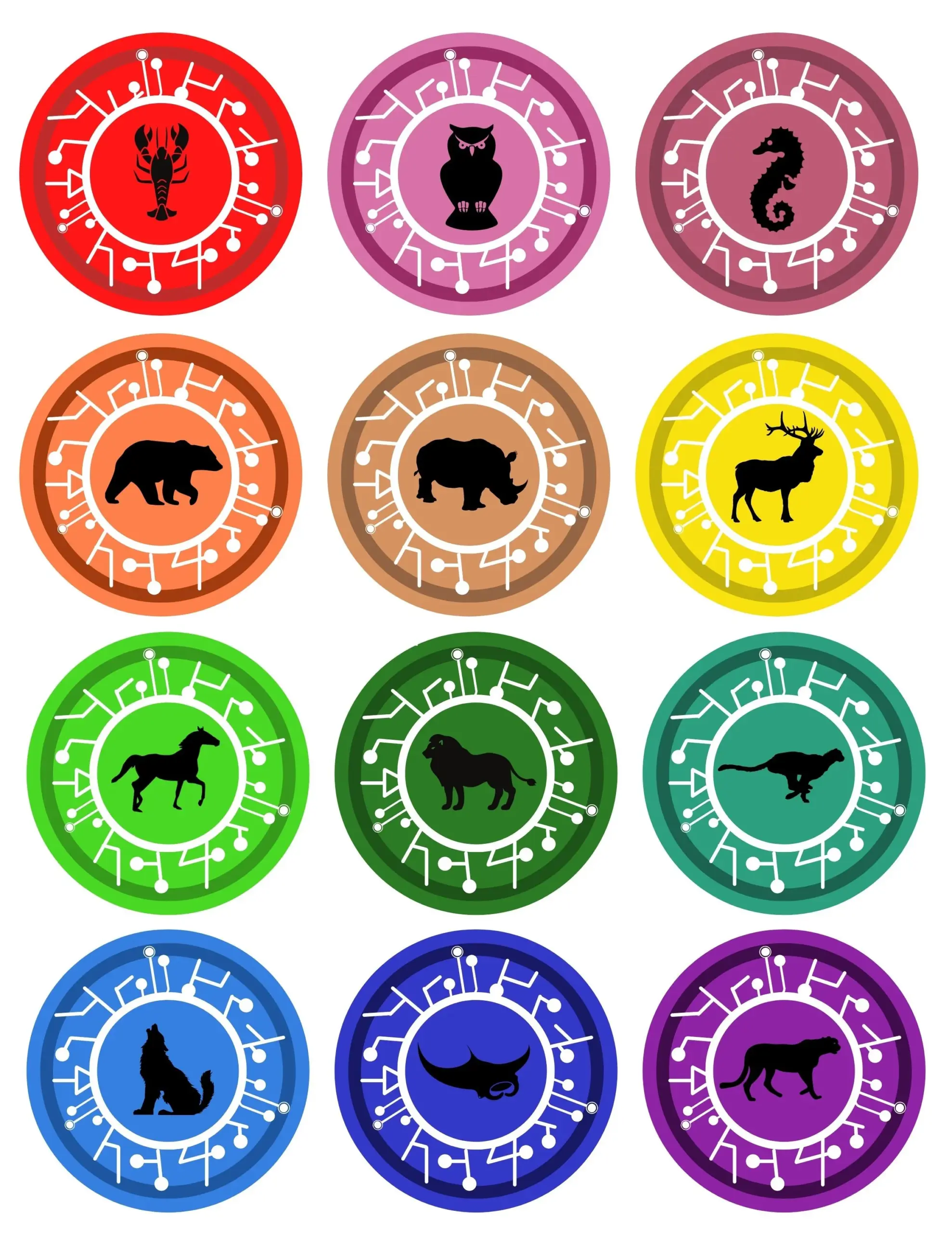 Set Of 48 Creature Power Discs Inspired Set Of 48 Creature Power Discs Inspired