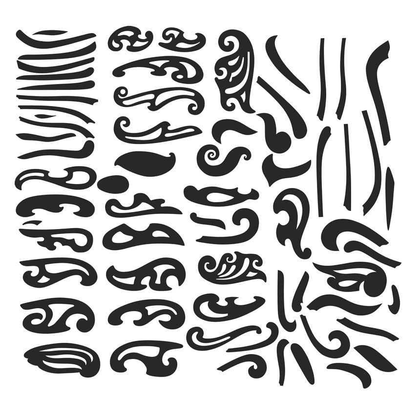 Set Of French Curve Templates